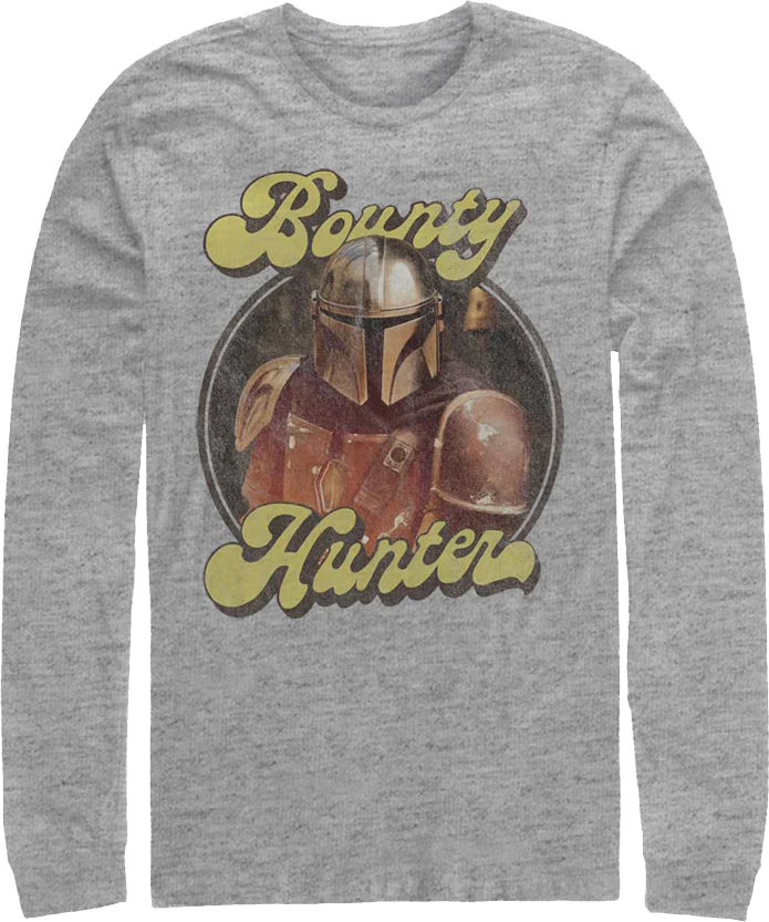 Retro Mandalorian Bounty Hunter Star Wars Long Sleeve Shirt