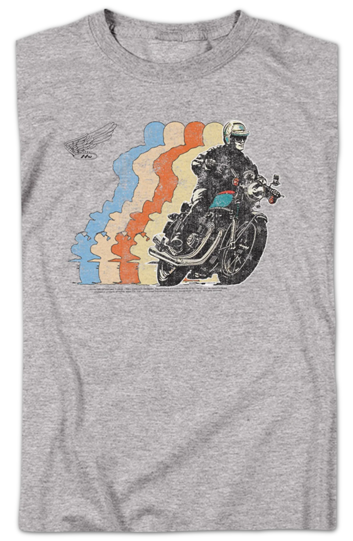 Retro Motorcycle Honda T-Shirt - Image 2
