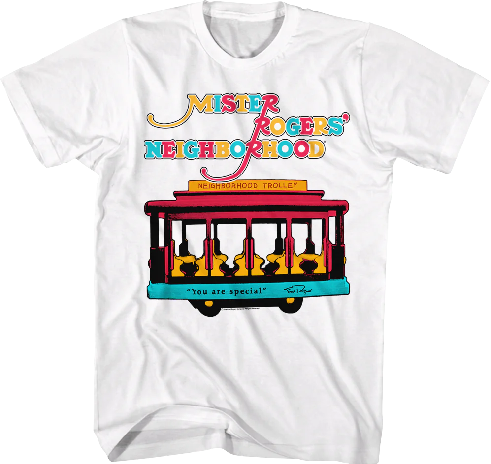 Retro Neighborhood Trolley Mr. Rogers T-Shirt