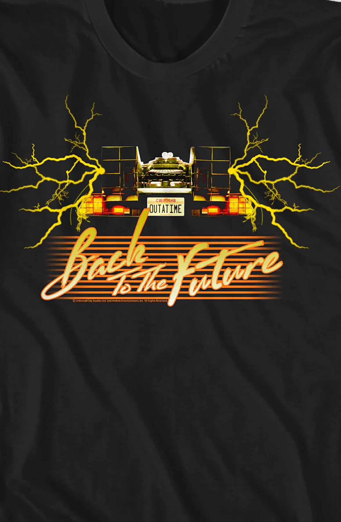 Retro OUTATIME Back To The Future T-Shirt - Image 2