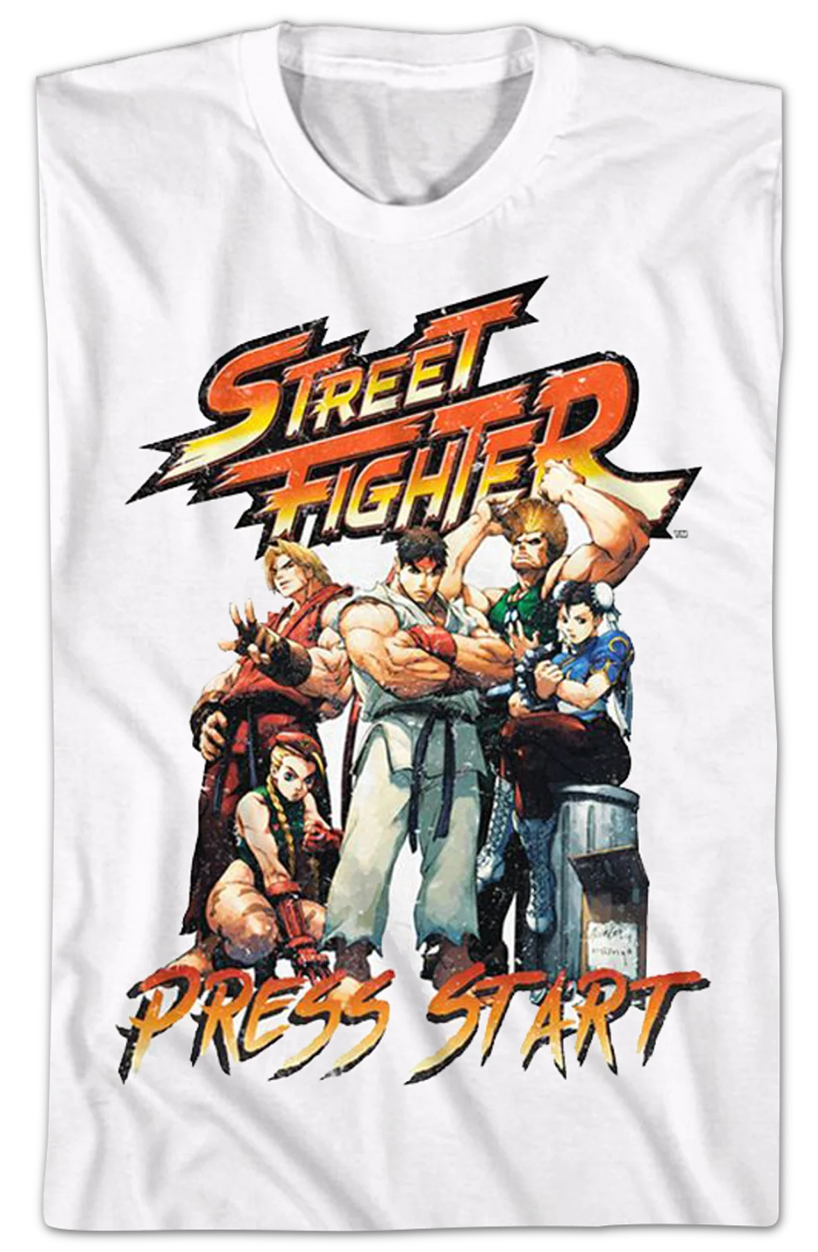 Retro Press Start Street Fighter T-Shirt - Image 2