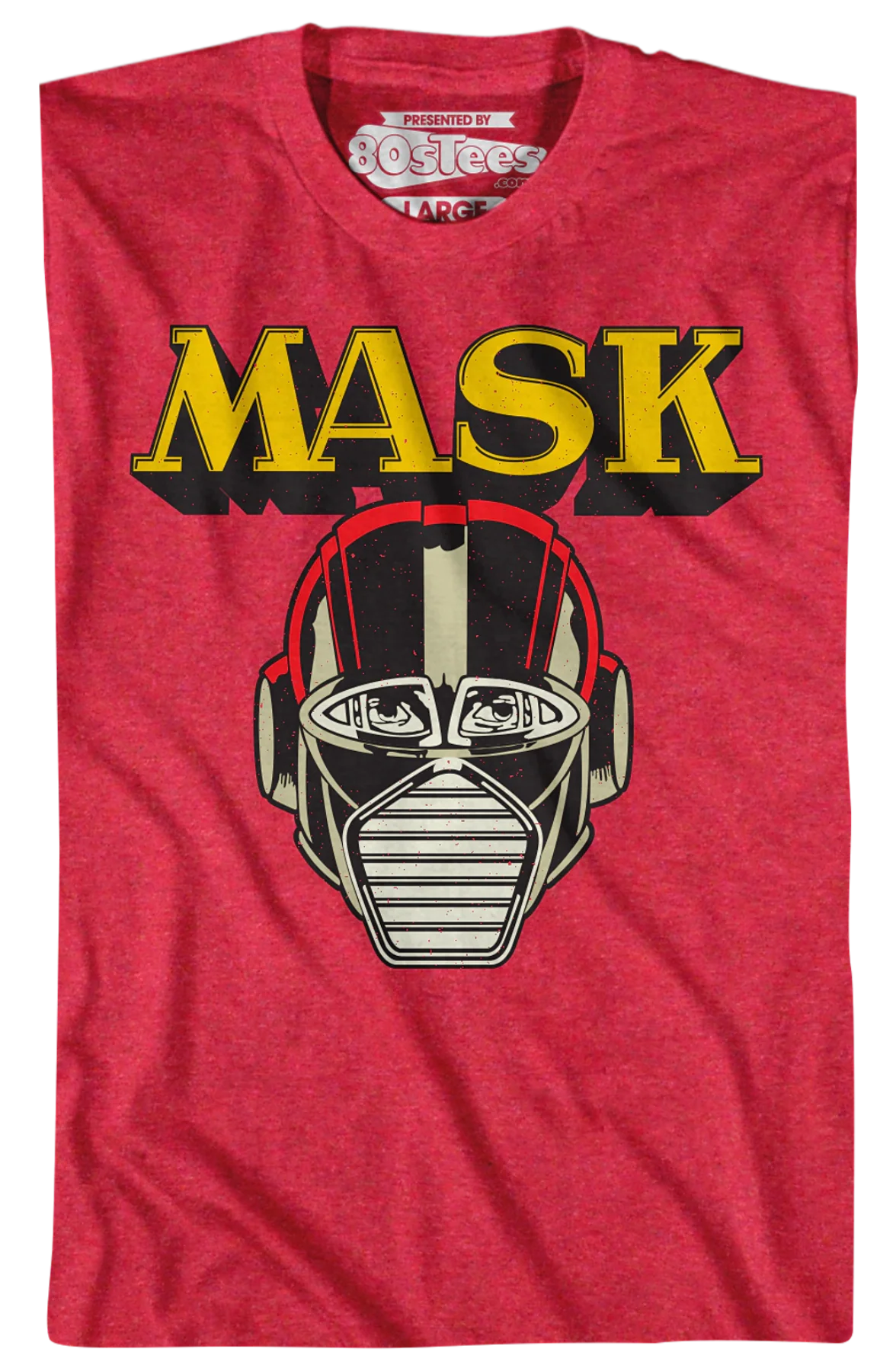 Retro Red Icon MASK Shirt - Image 2