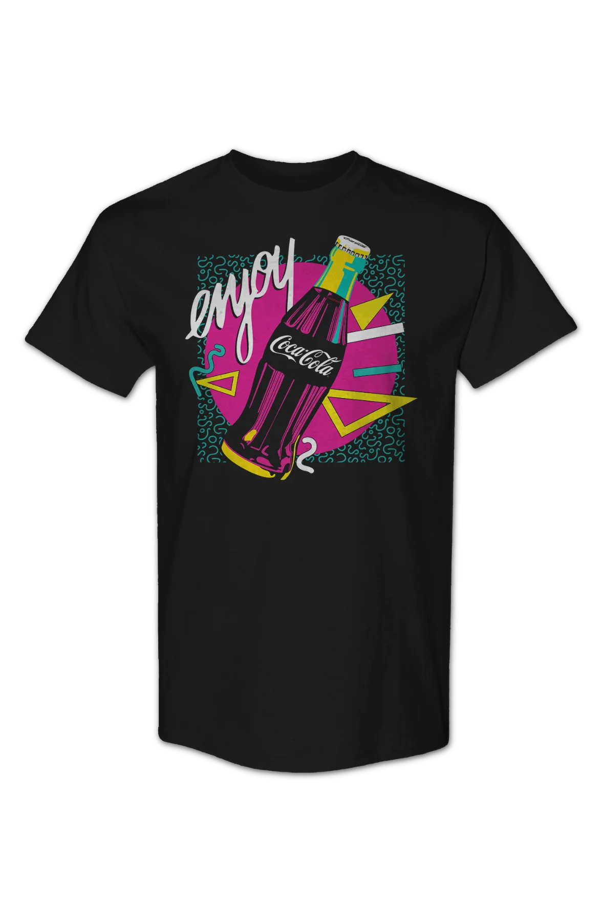 Retro Shapes Enjoy Coca-Cola T-Shirt - Image 2