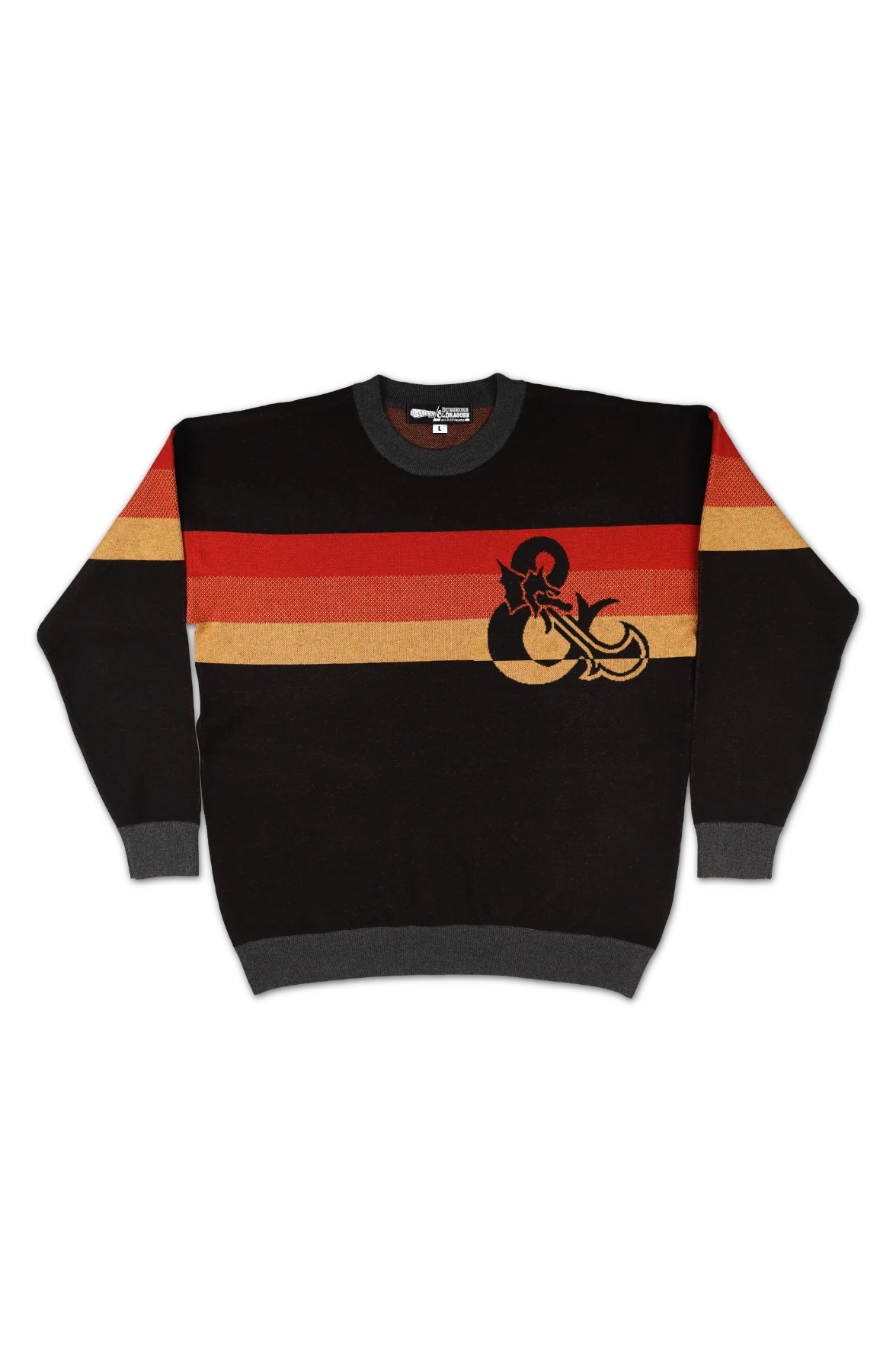 Retro Stripes Dungeons & Dragons Knitted Sweater - Image 2