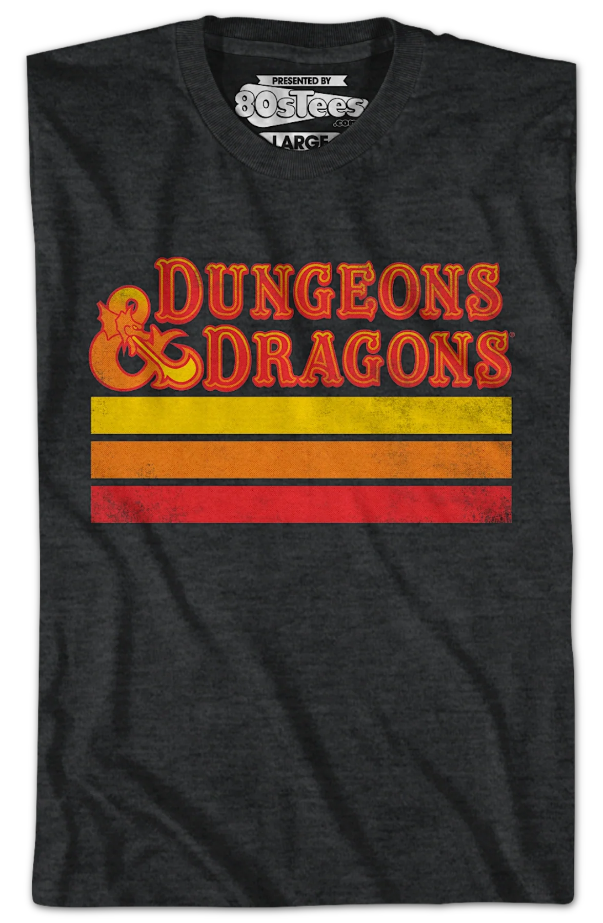Retro Stripes Dungeons & Dragons T-Shirt - Image 2