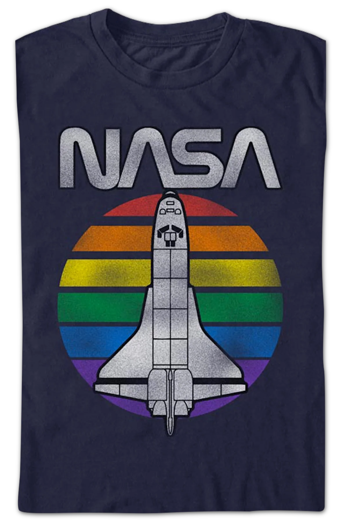 Retro Stripes NASA T-Shirt - Image 2
