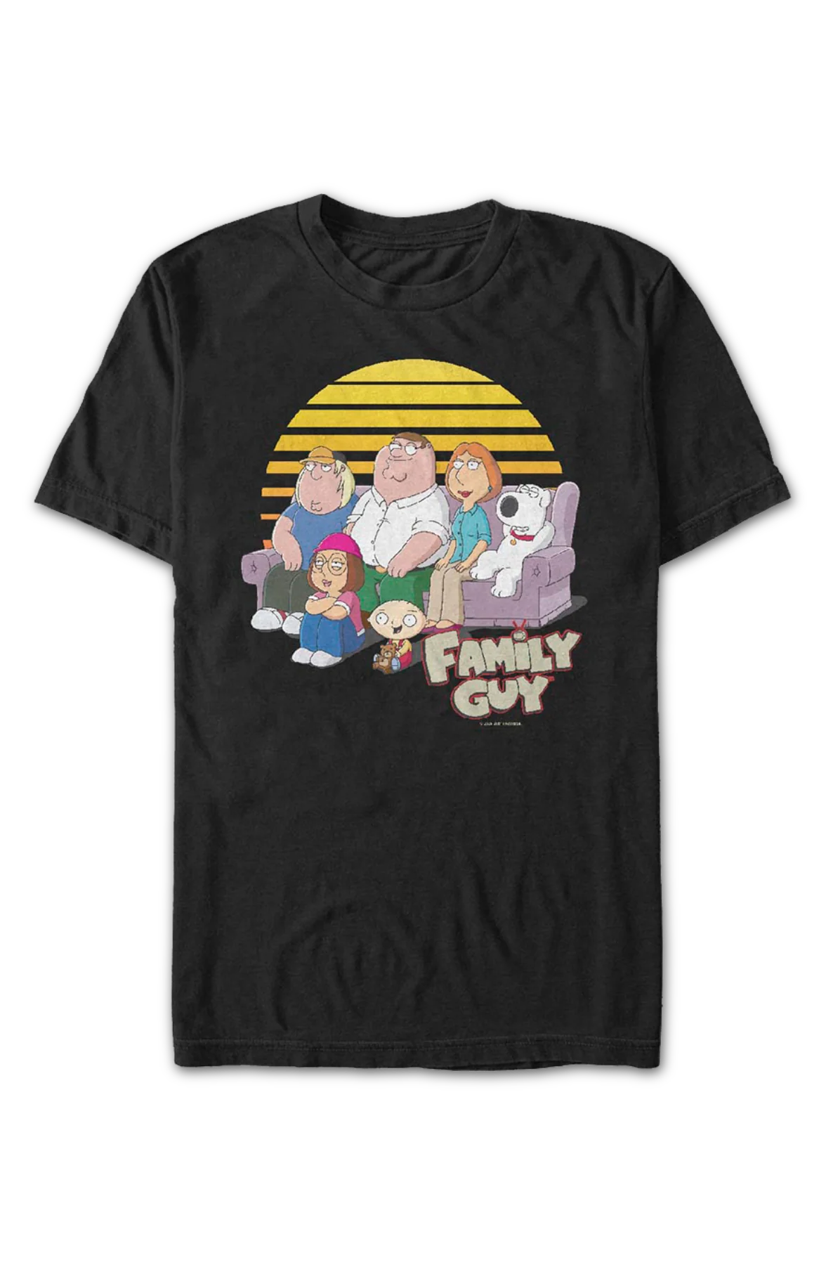Retro Sunset Family Guy T-Shirt - Image 2