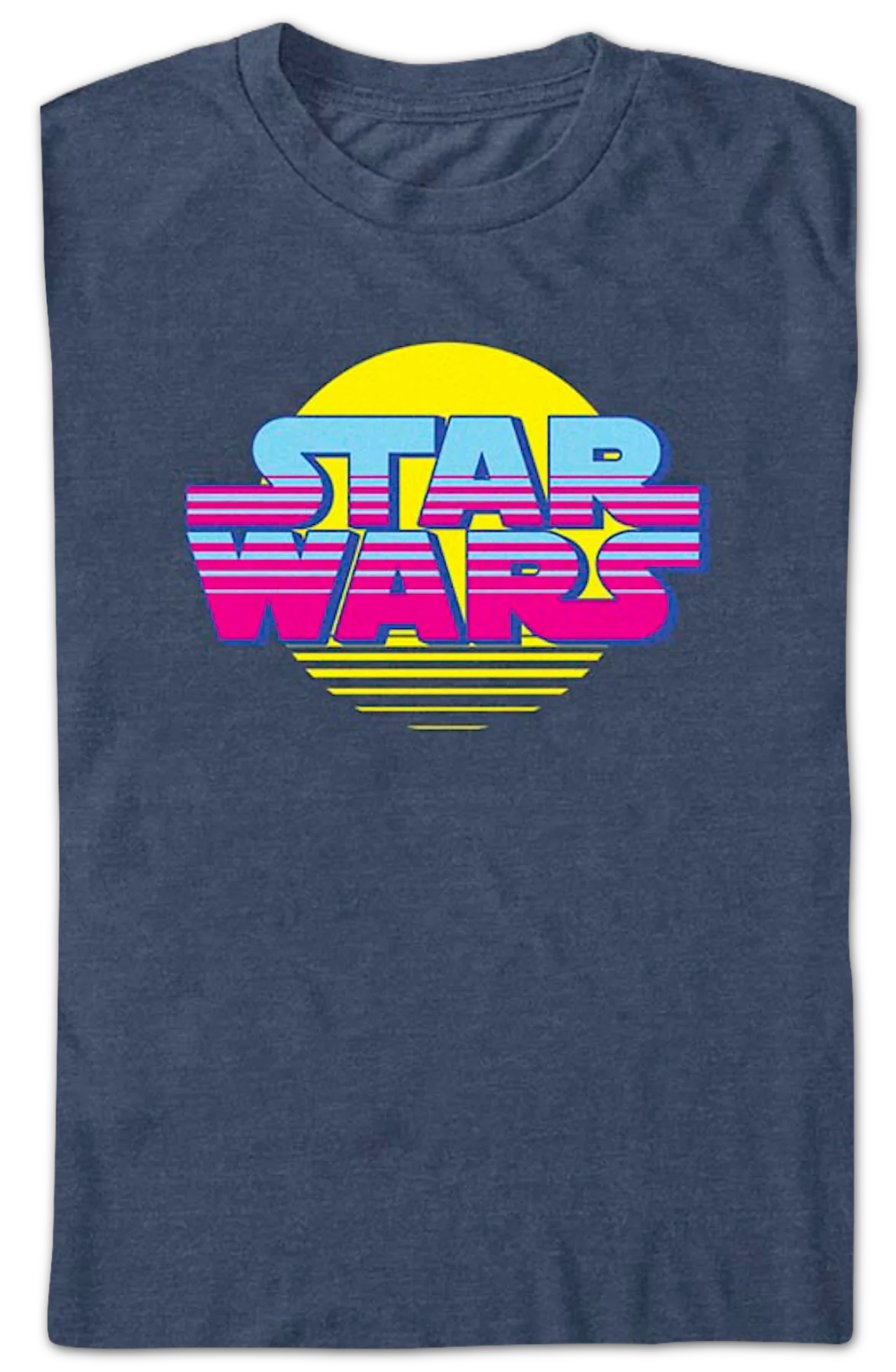 Retro Sunset Logo Star Wars T-Shirt - Image 2