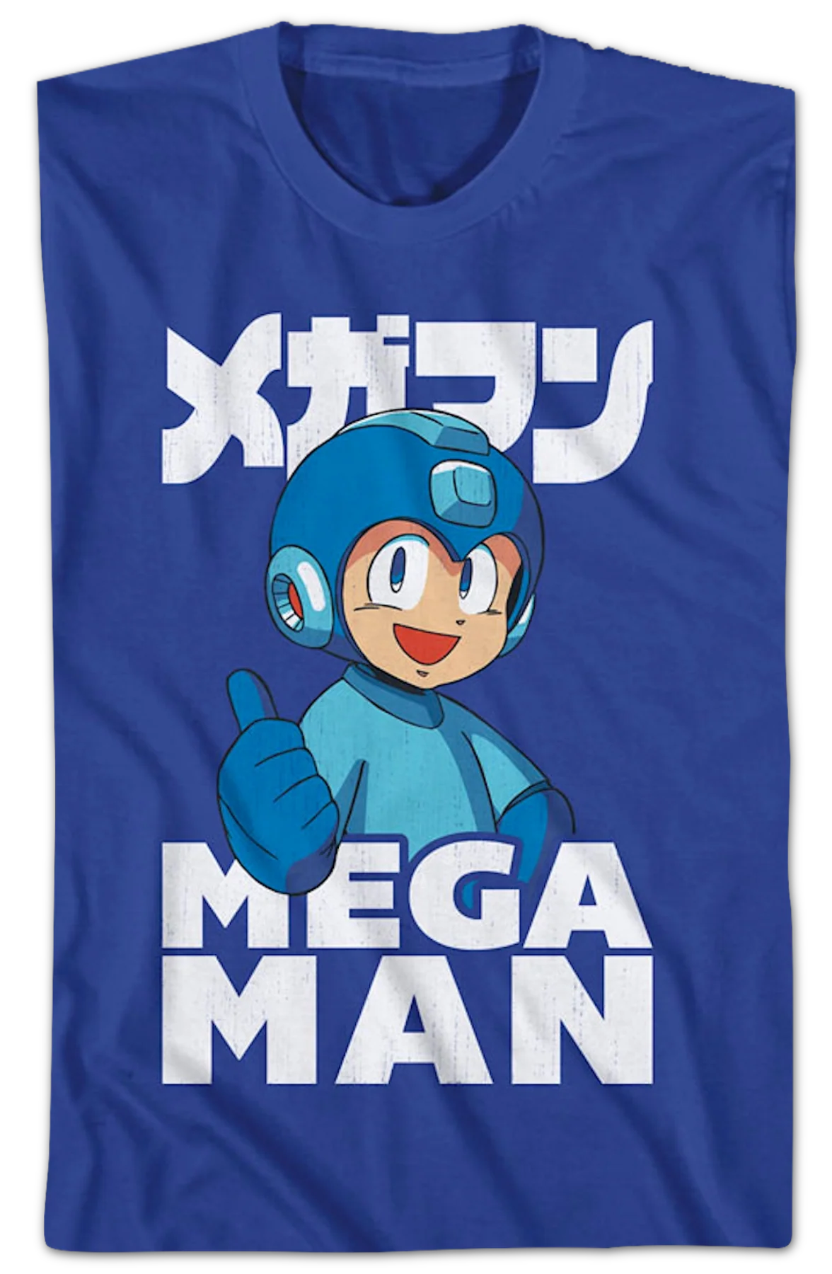 Retro Thumbs Up Mega Man T-Shirt - Image 2