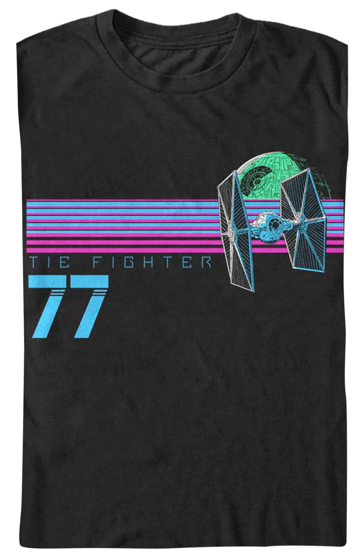 Retro TIE Fighter 77 Star Wars T-Shirt - Image 2