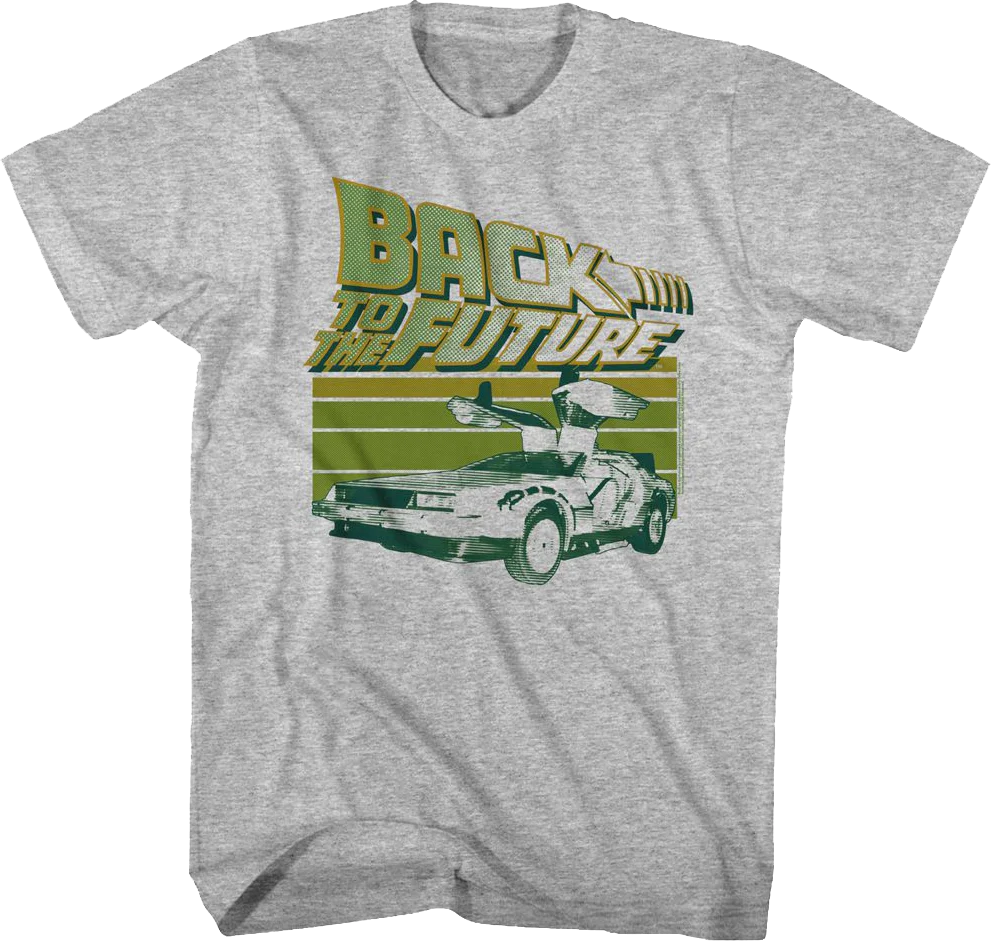 Retro Time Traveling DeLorean Back To The Future T-Shirt