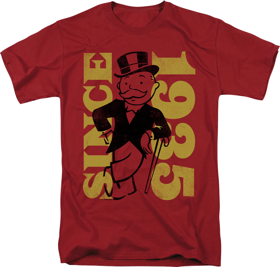Rich Uncle Pennybags Since 1935 Monopoly T-Shirt