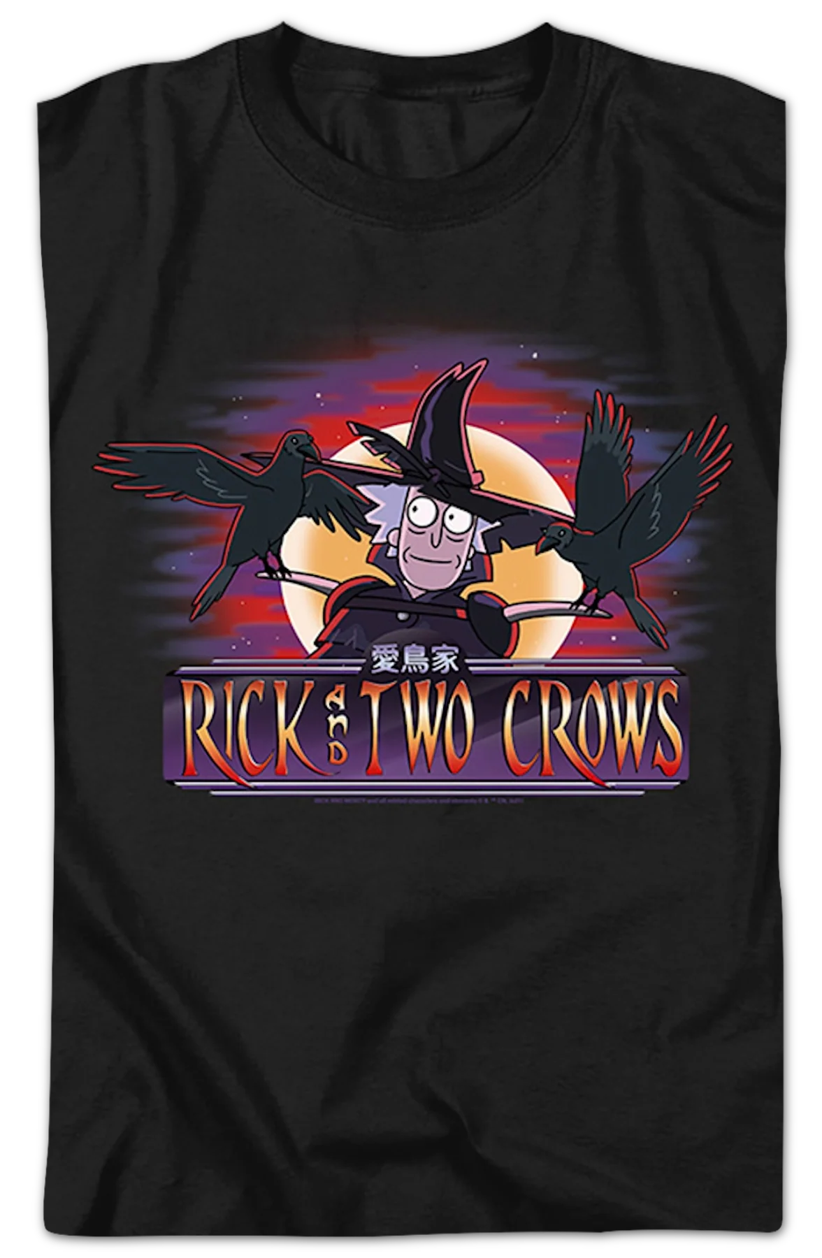 Rick And Two Crows Rick And Morty T-Shirt - Image 2