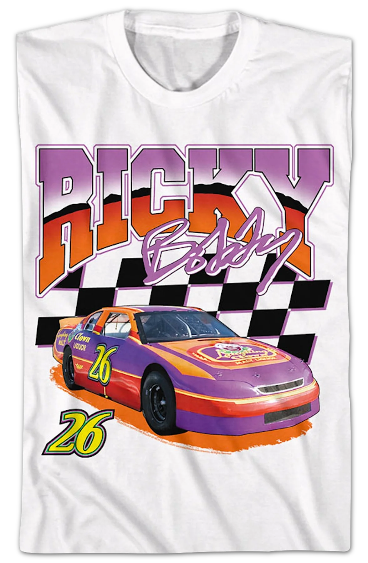 Ricky Bobby Checkered Flag Talladega Nights T-Shirt - Image 2