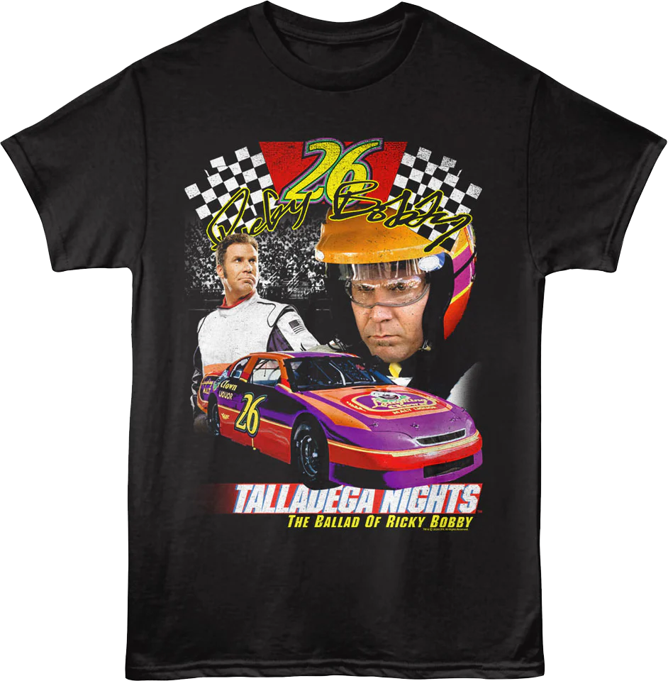 Ricky Bobby Laughing Clown Collage Talladega Nights T-Shirt