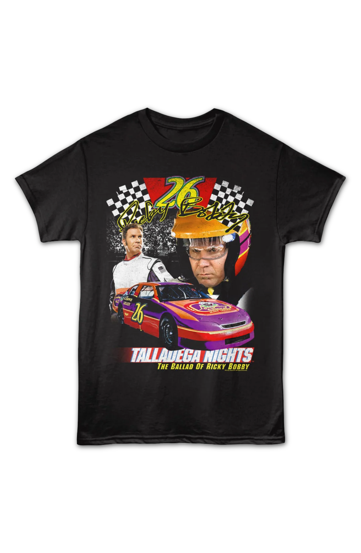 Ricky Bobby Laughing Clown Collage Talladega Nights T-Shirt - Image 2