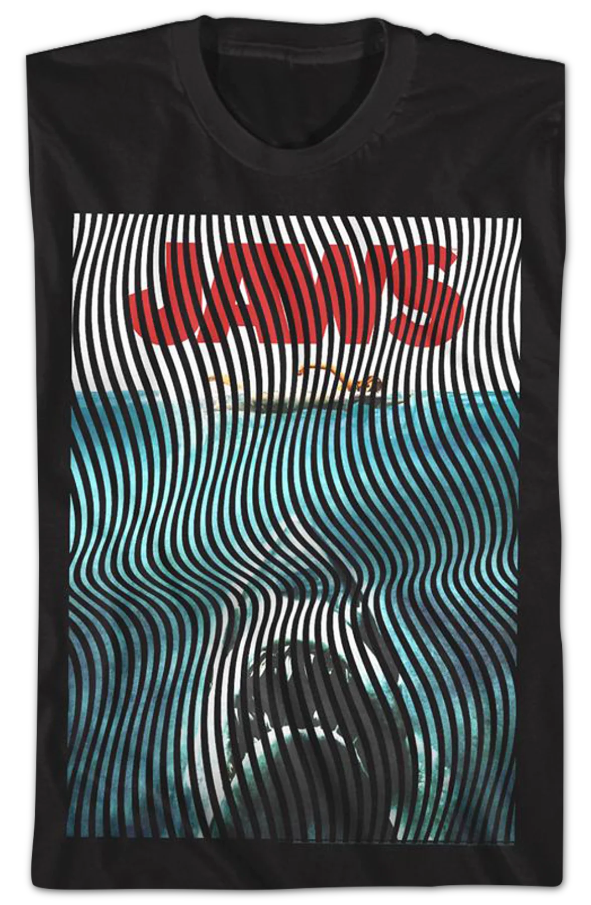 Ripples Poster Jaws T-Shirt - Image 2