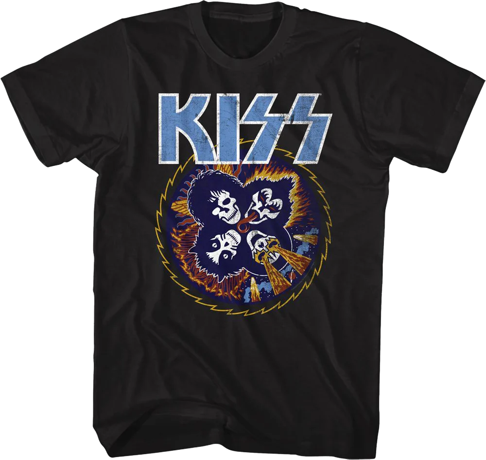 Rock and Roll Over Skulls KISS T-Shirt
