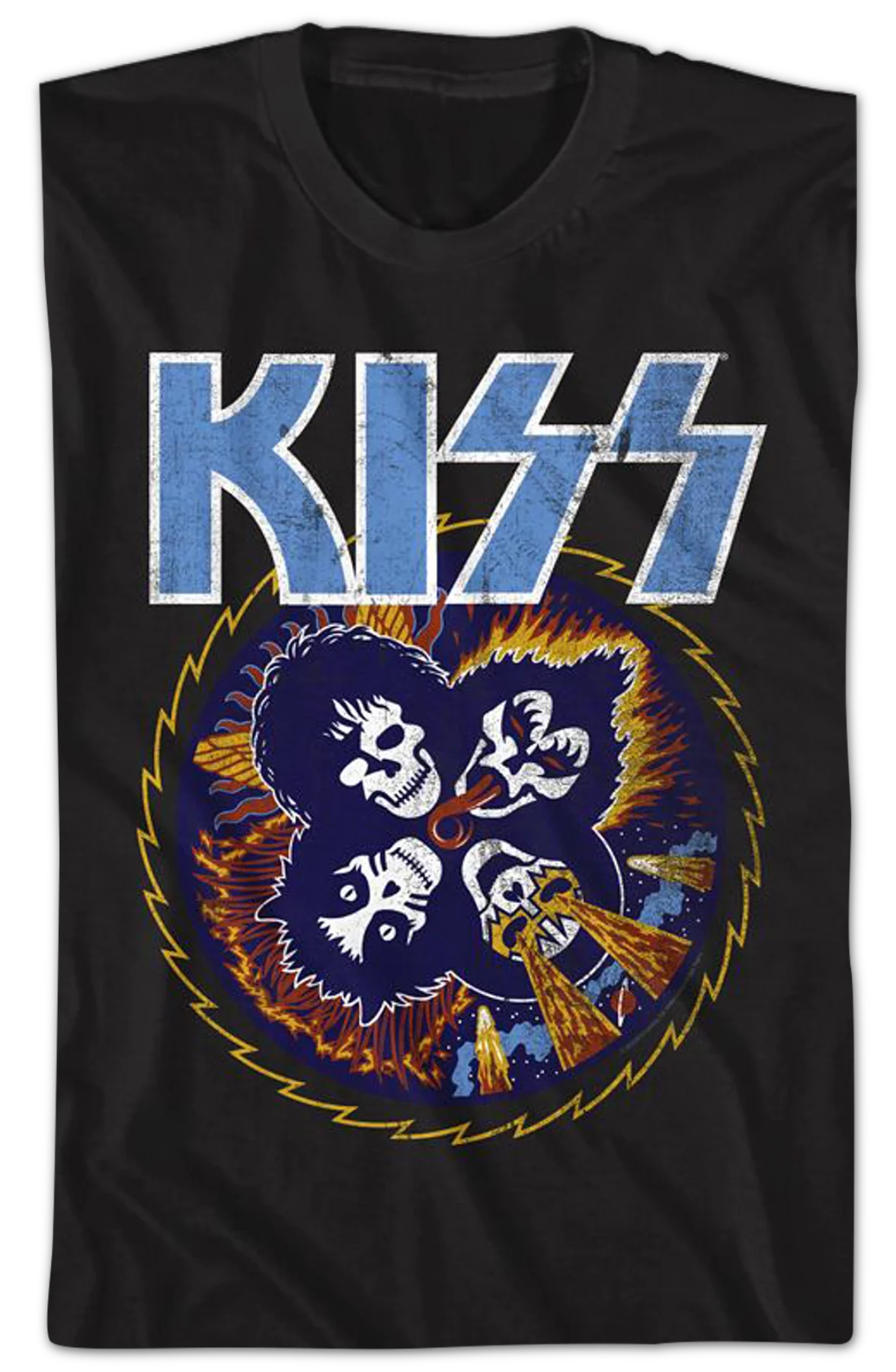 Rock and Roll Over Skulls KISS T-Shirt - Image 2