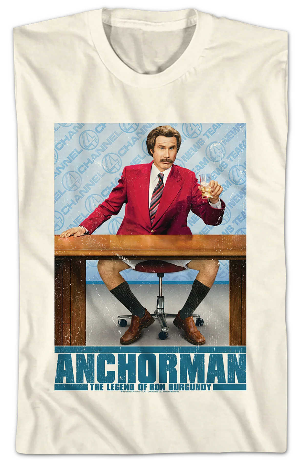Ron Burgundy Poster Anchorman T-Shirt - Image 2
