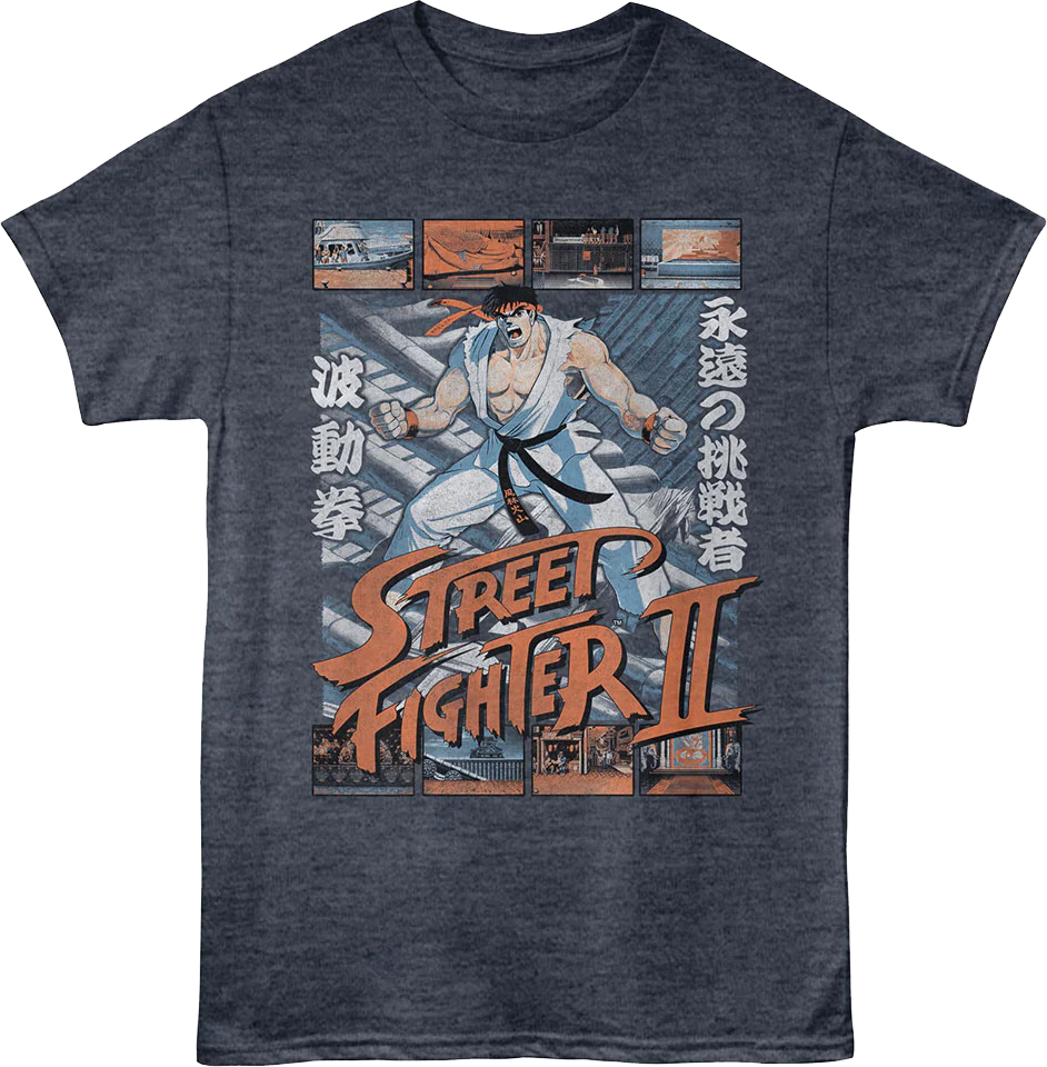 Ryu Fight Scenes Street Fighter II T-Shirt