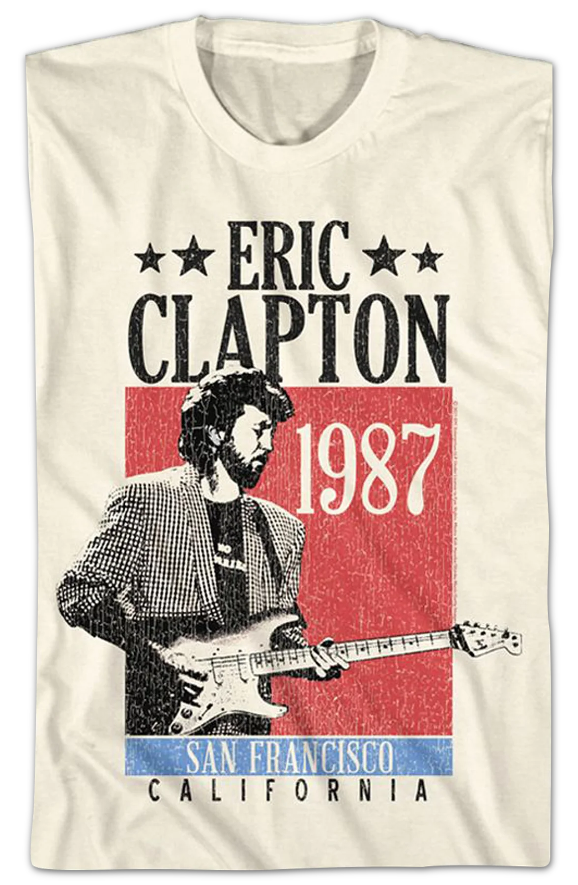 San Francisco 1987 Eric Clapton T-Shirt - Image 2