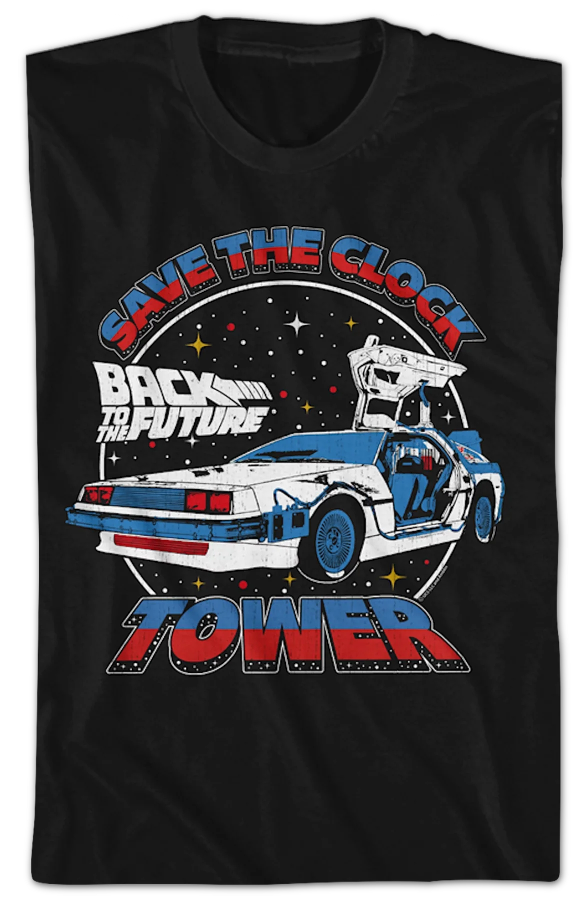 Save The Clock Tower Split Color Back To The Future T-Shirt - Image 2