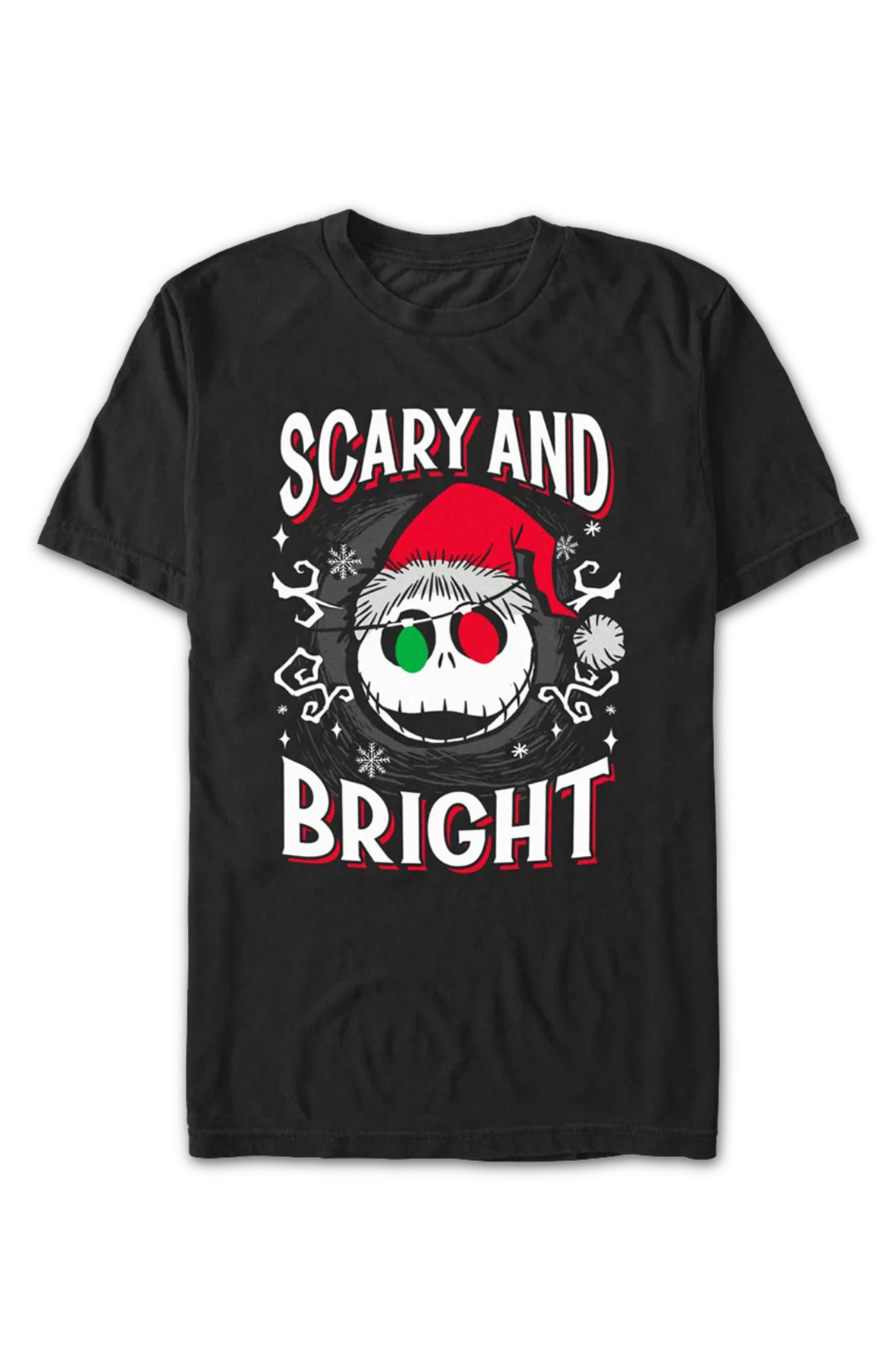 Scary And Bright Nightmare Before Christmas T-Shirt - Image 2