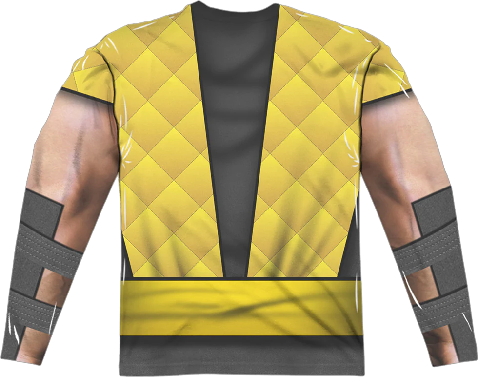 Scorpion Costume Mortal Kombat Long Sleeve Shirt - Image 3