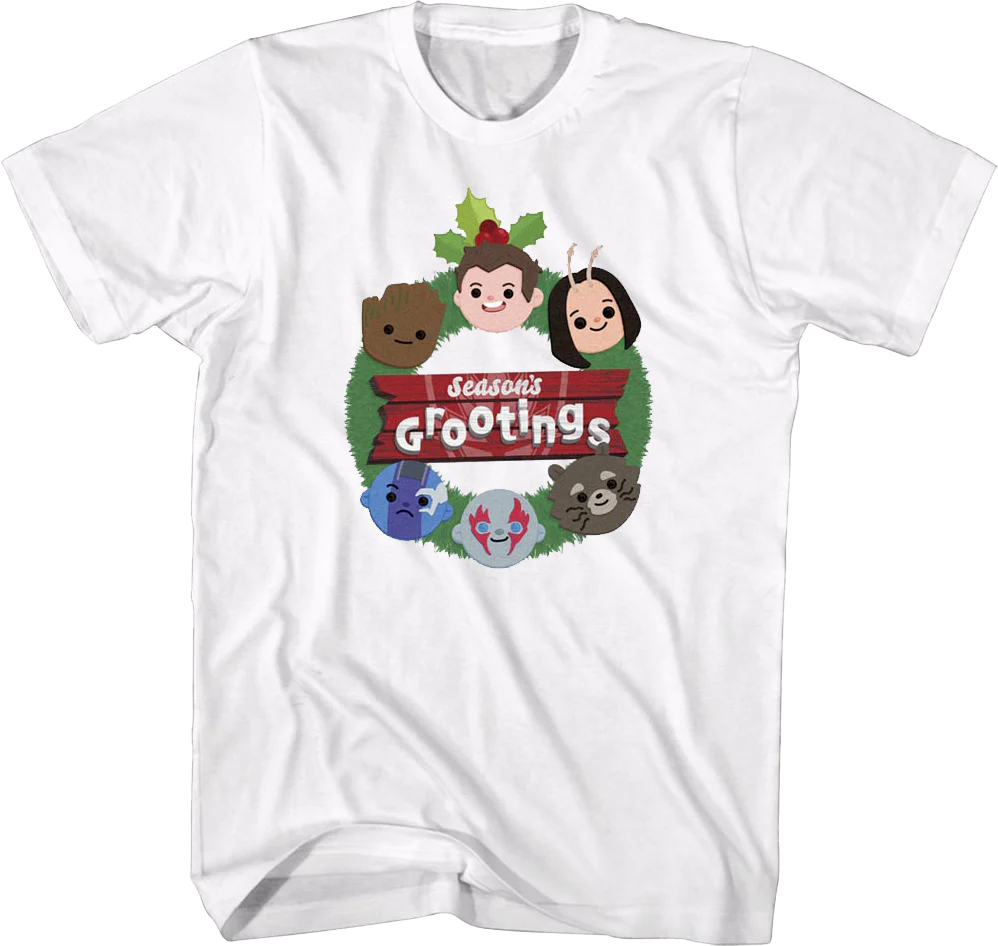 Season's Grootings Guardians Of The Galaxy Marvel Comics T-Shirt