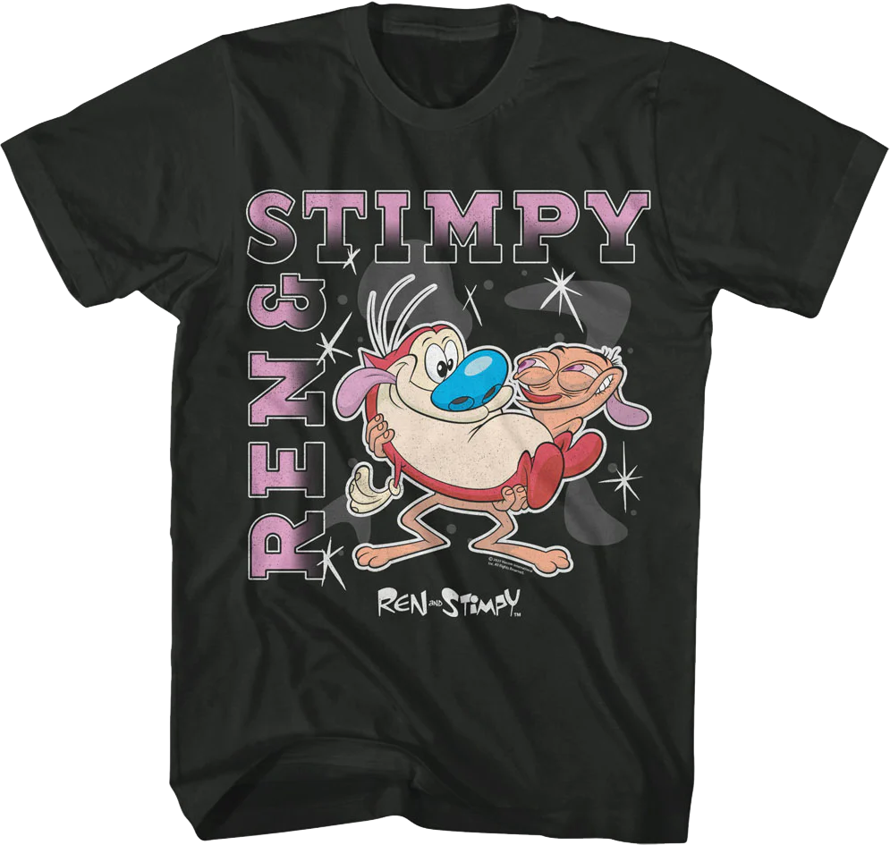 Shapes And Sparkles Ren And Stimpy T-Shirt