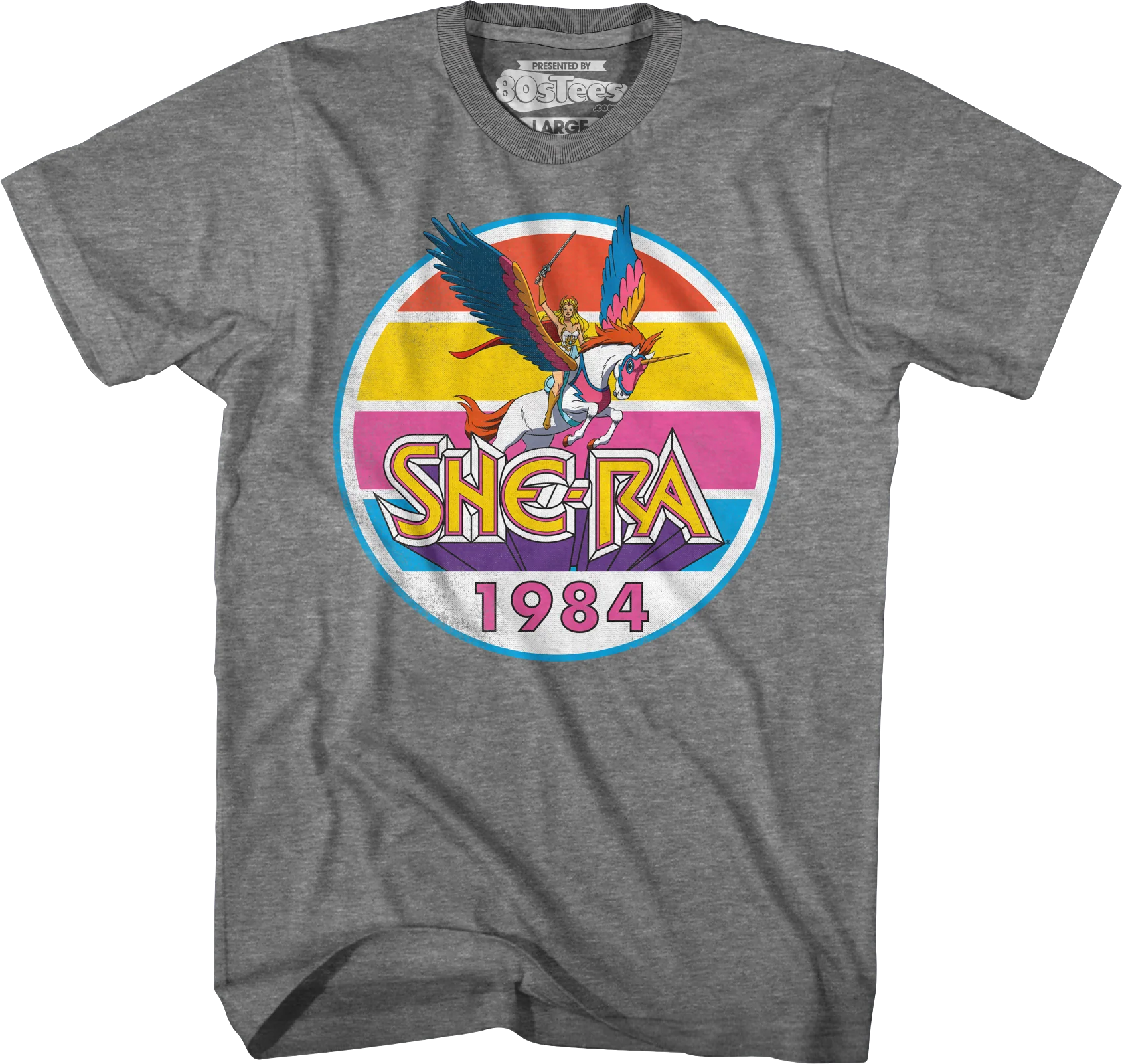 She-Ra Vintage 1984 Stripes Masters of the Universe T-Shirt