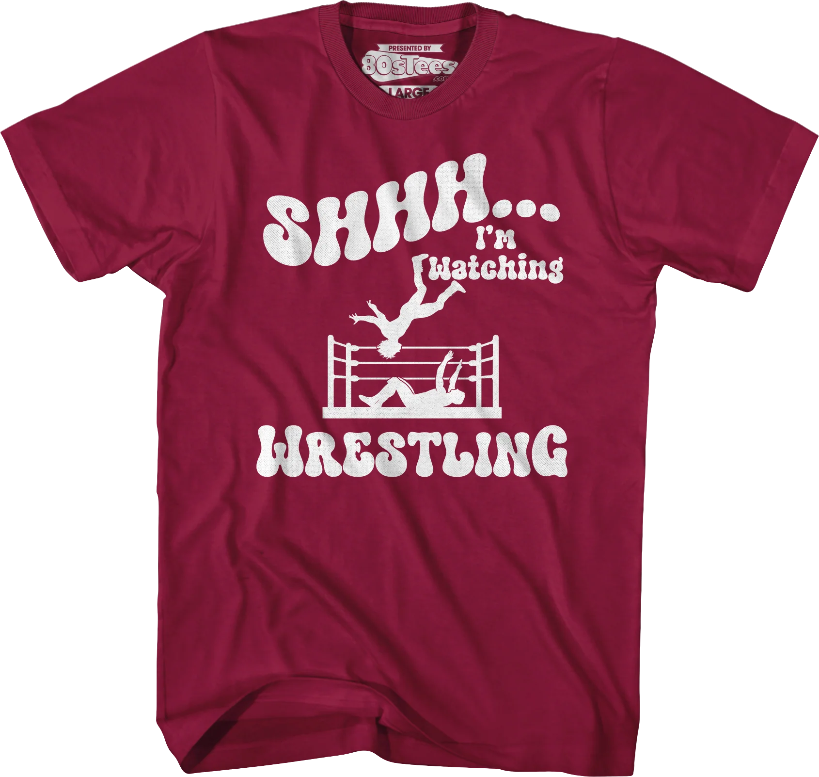 Shhh...I'm Watching Wrestling T-Shirt - Image 3