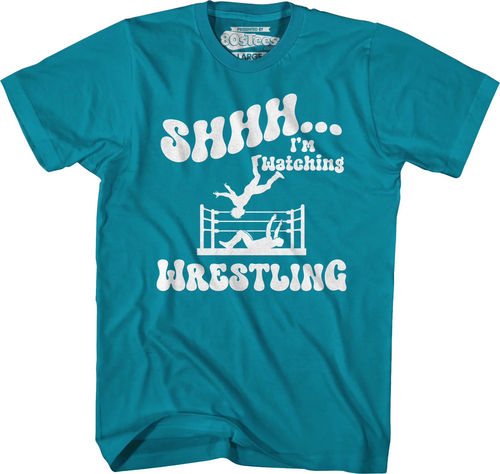 Shhh...I'm Watching Wrestling T-Shirt - Image 4