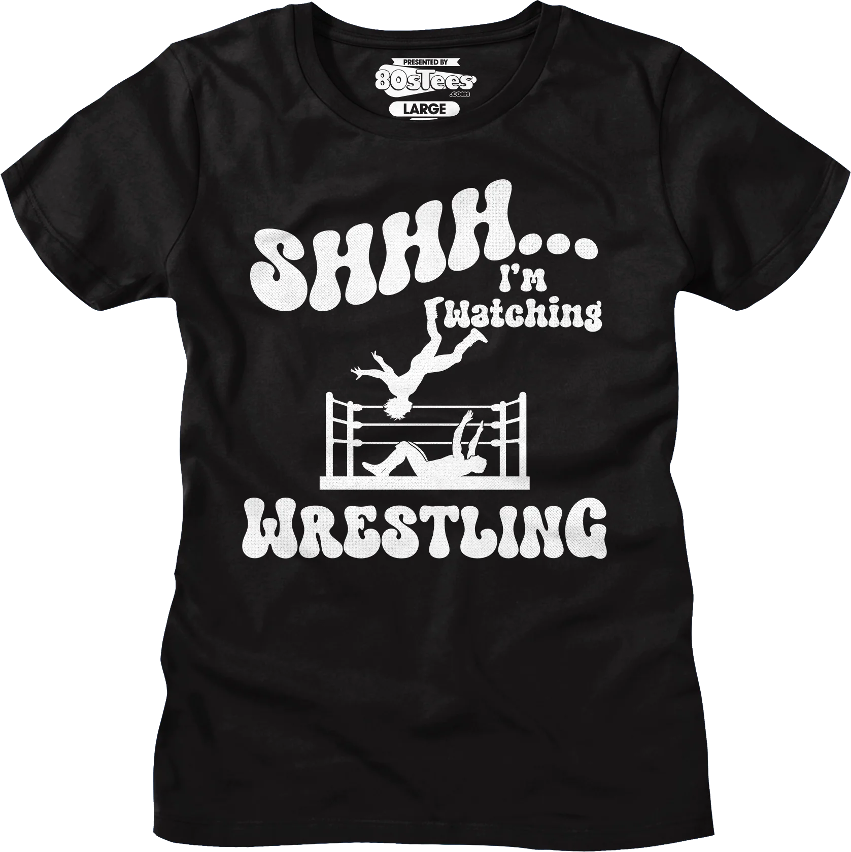 Shhh...I'm Watching Wrestling T-Shirt - Image 5