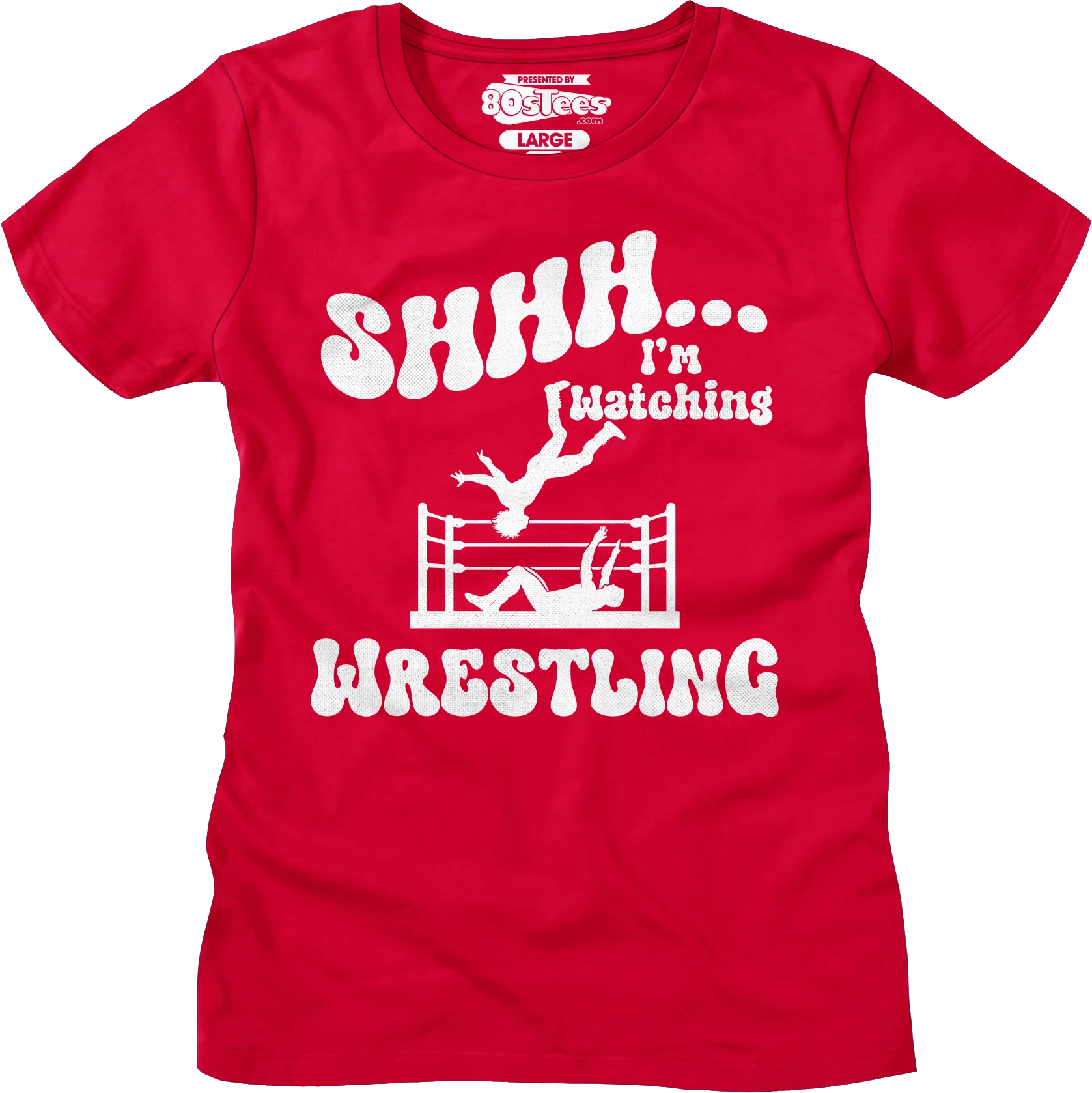 Shhh...I'm Watching Wrestling T-Shirt - Image 6