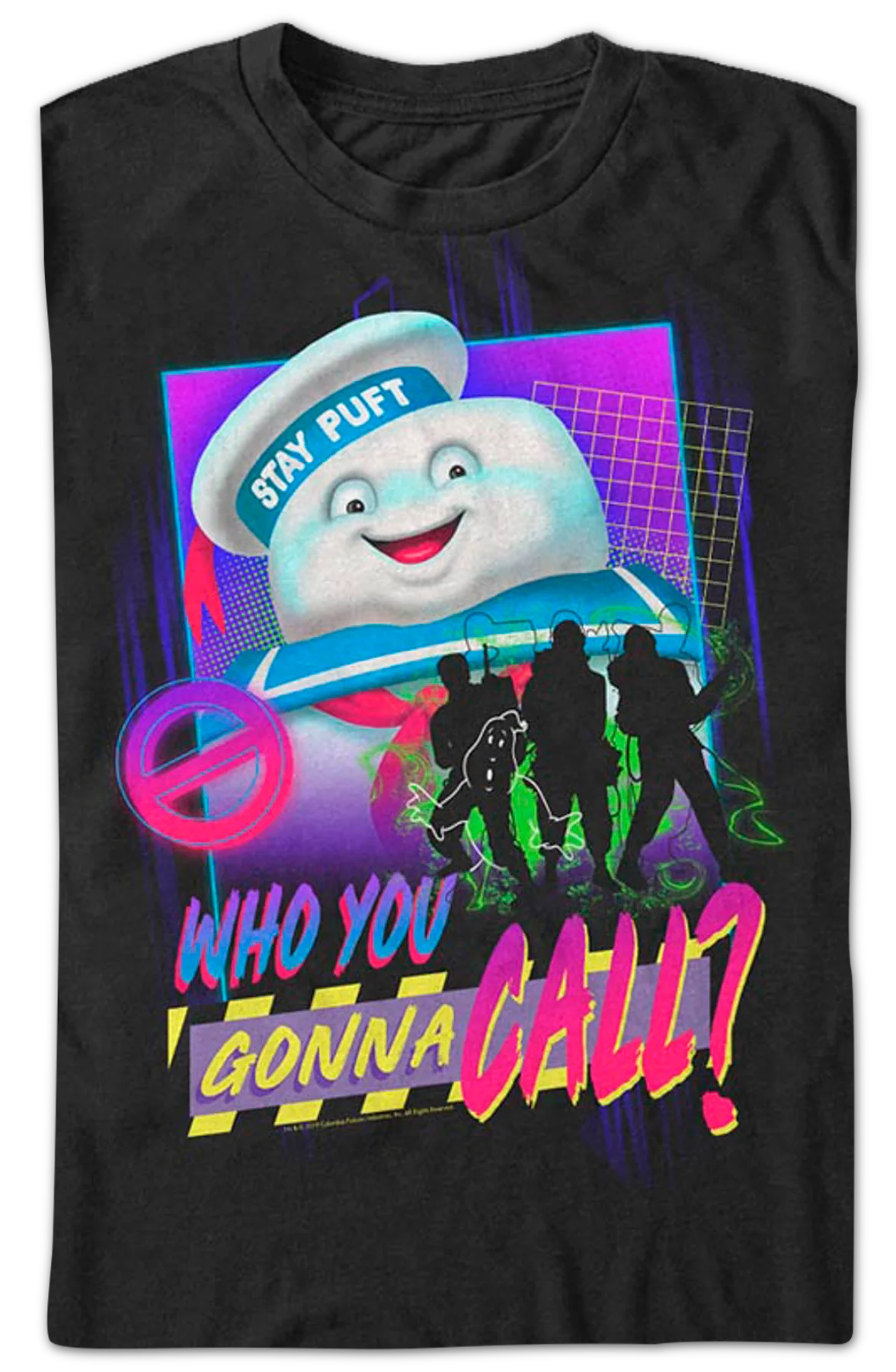 Silhouettes Who You Gonna Call Ghostbusters T-Shirt - Image 2