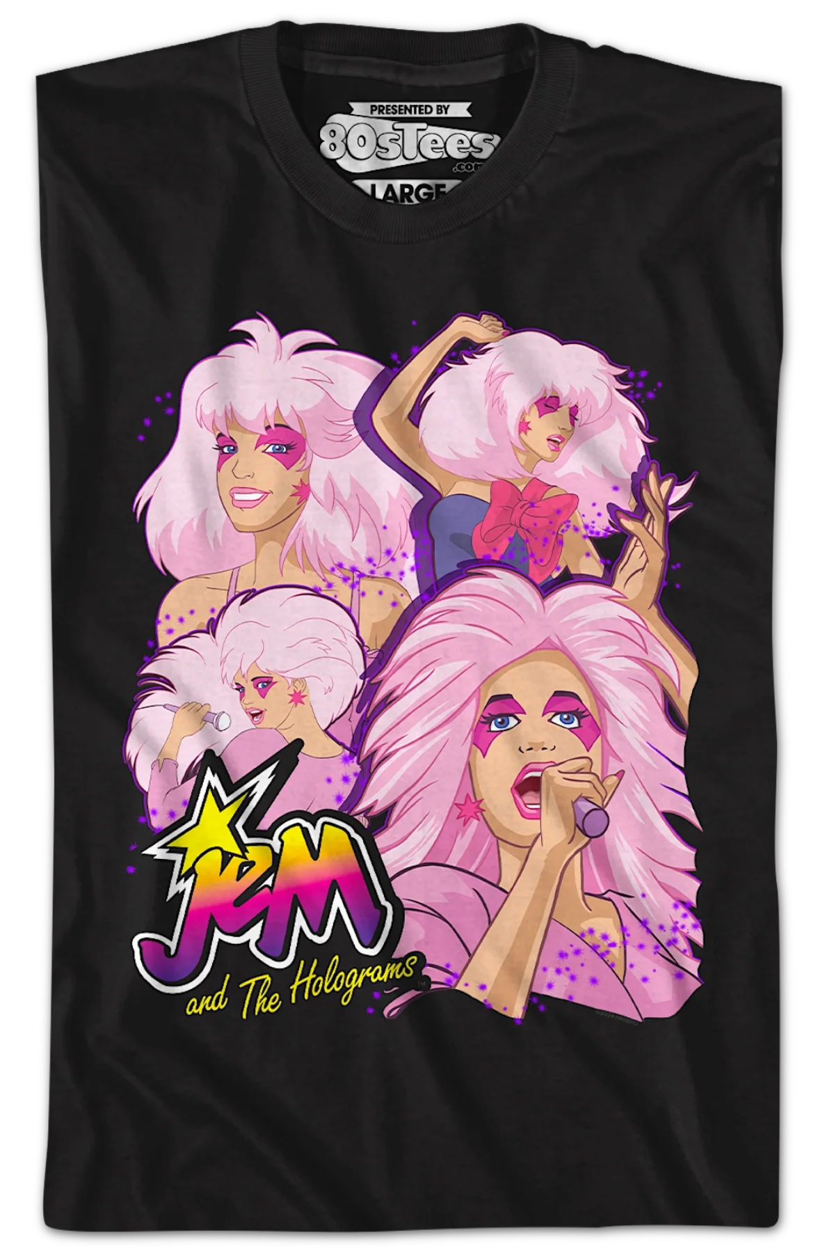 Singer Collage Jem And The Holograms T-Shirt - Image 2
