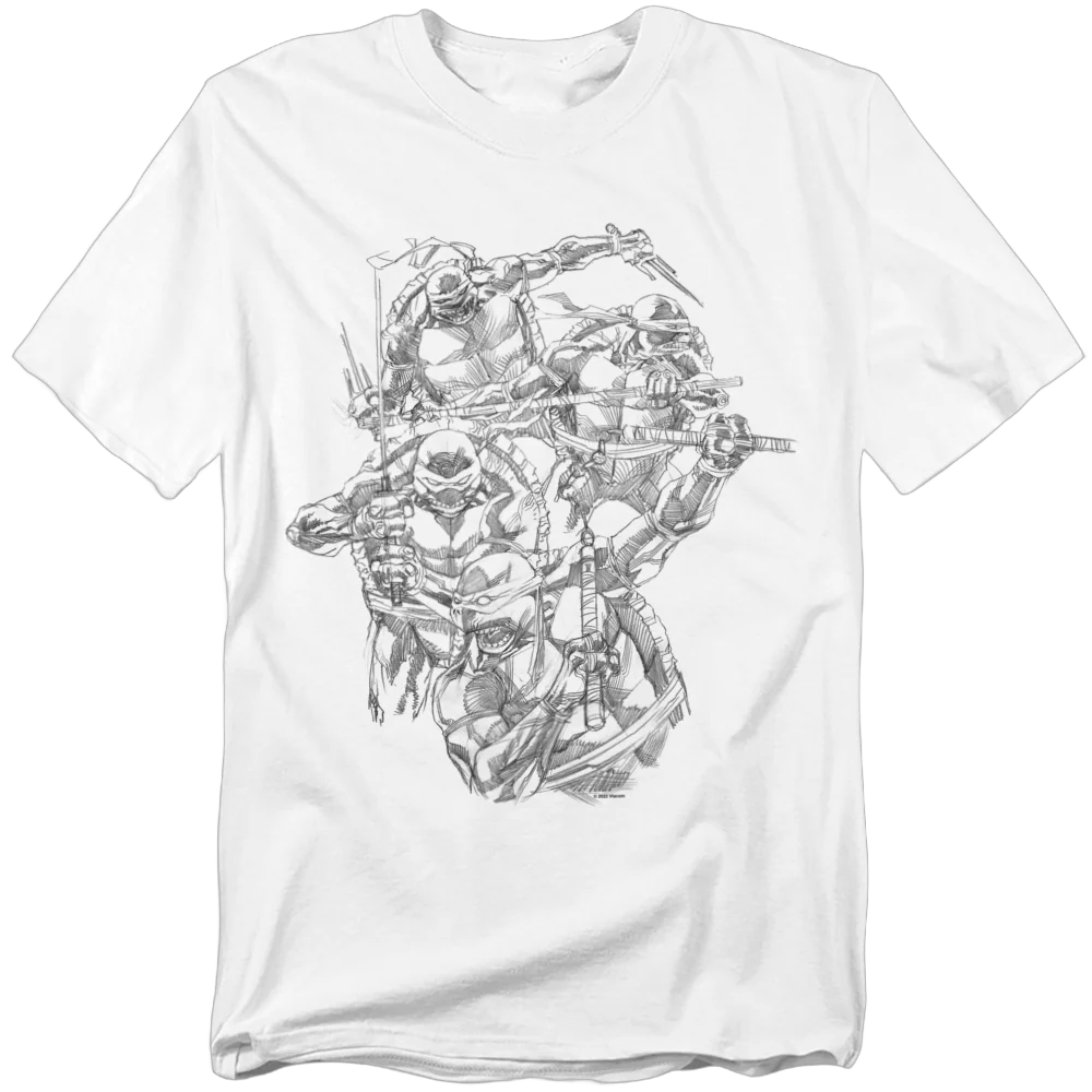 Sketches Teenage Mutant Ninja Turtles T-Shirt