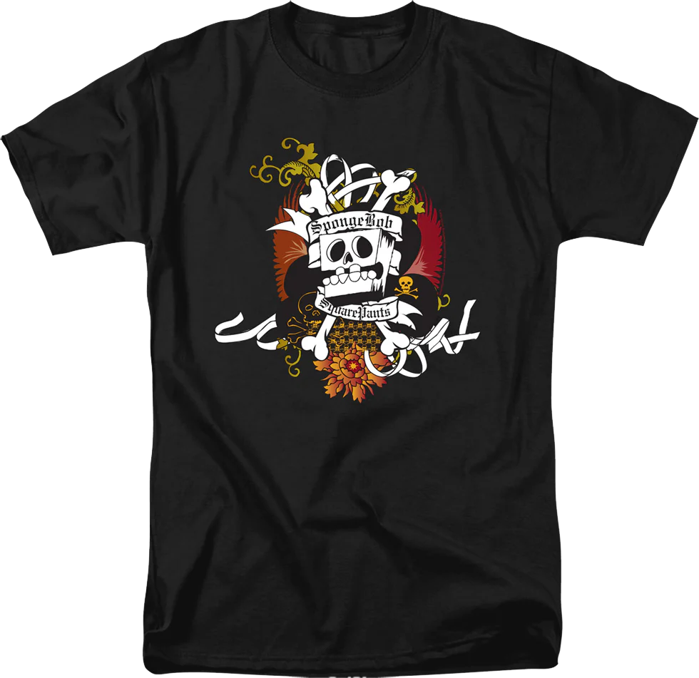 Skull And Crossbones SpongeBob SquarePants T-Shirt