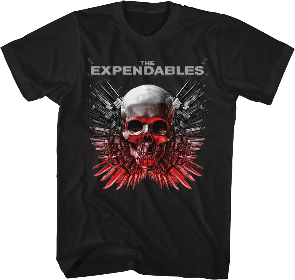 Skull And Guns Logo Expendables T-Shirt
