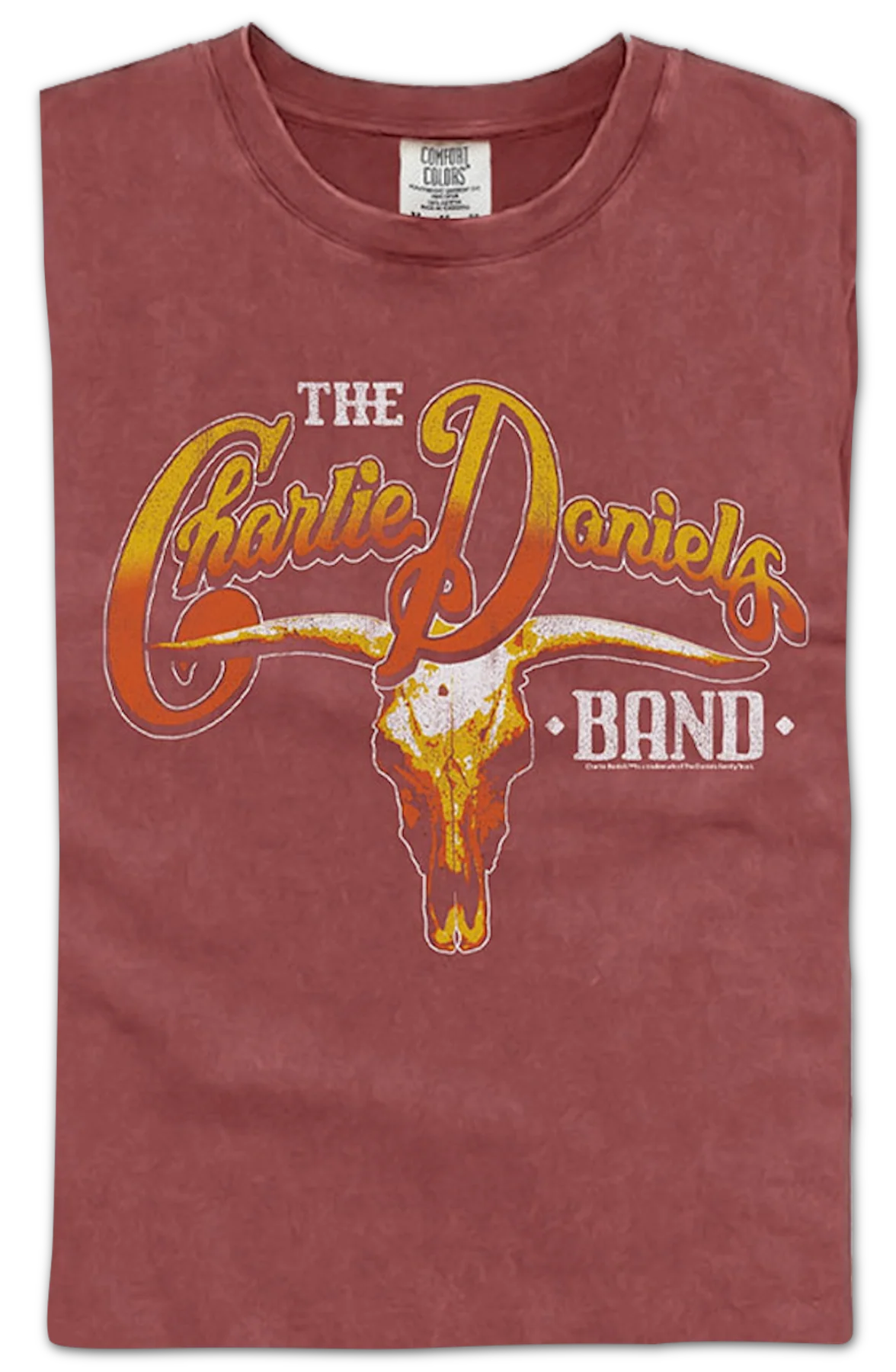 Skull & Logo Charlie Daniels Band Comfort Colors Brand T-Shirt - Image 2
