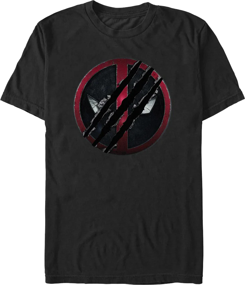 Slashed Logo Deadpool & Wolverine Marvel Comics T-Shirt