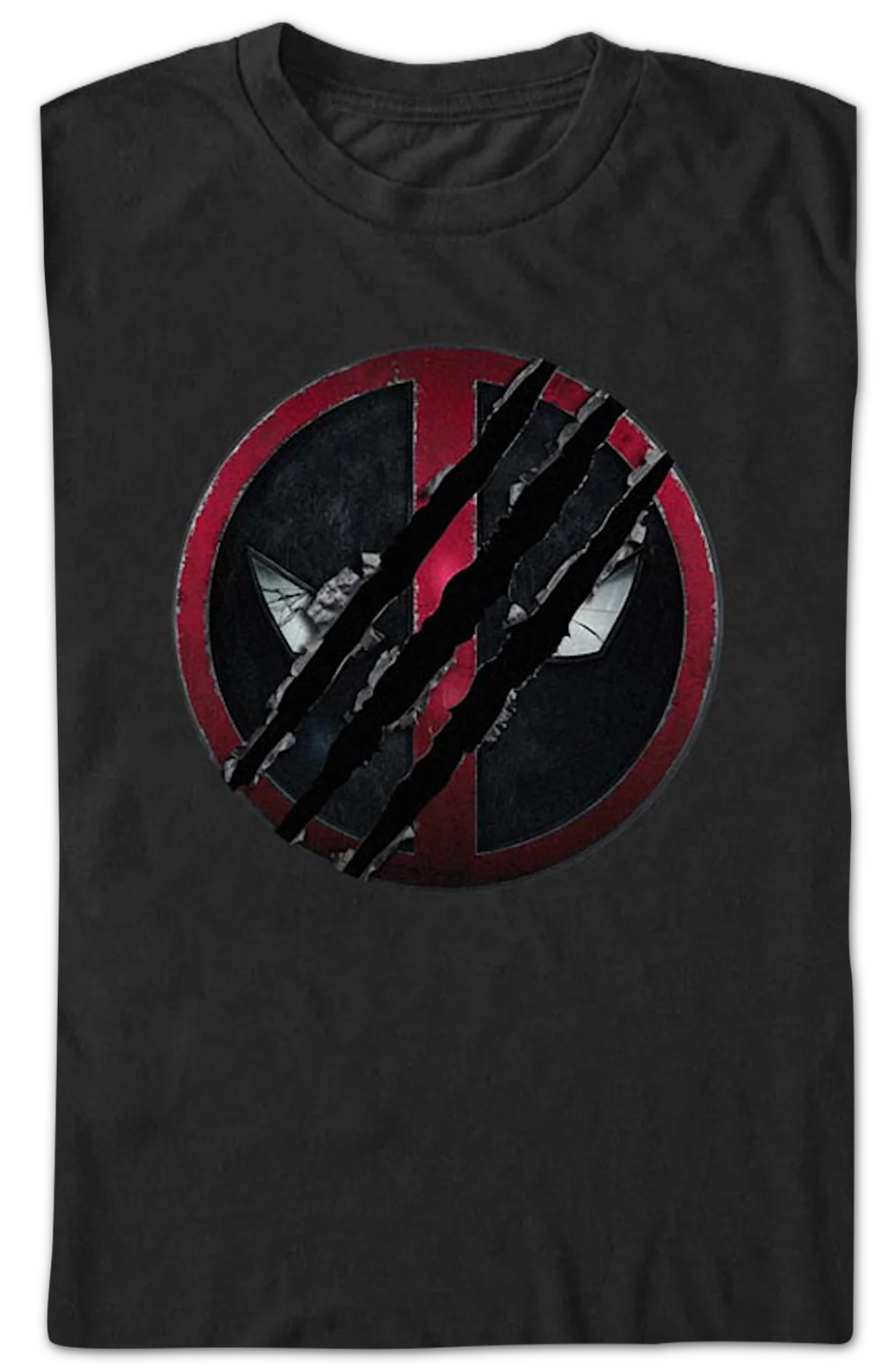 Slashed Logo Deadpool & Wolverine Marvel Comics T-Shirt - Image 2