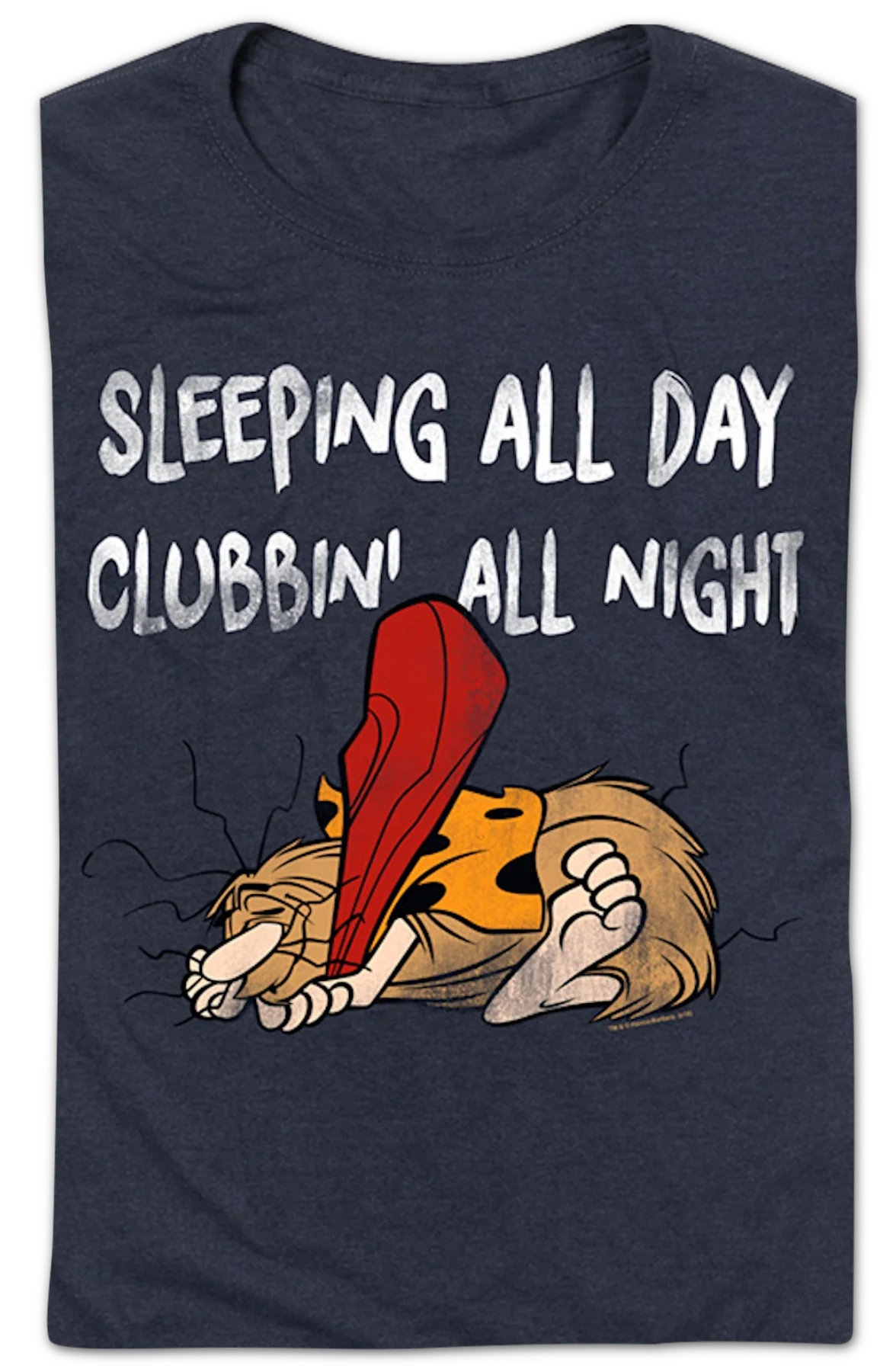 Sleeping All Day Clubbin' All Night Captain Caveman T-Shirt - Image 2