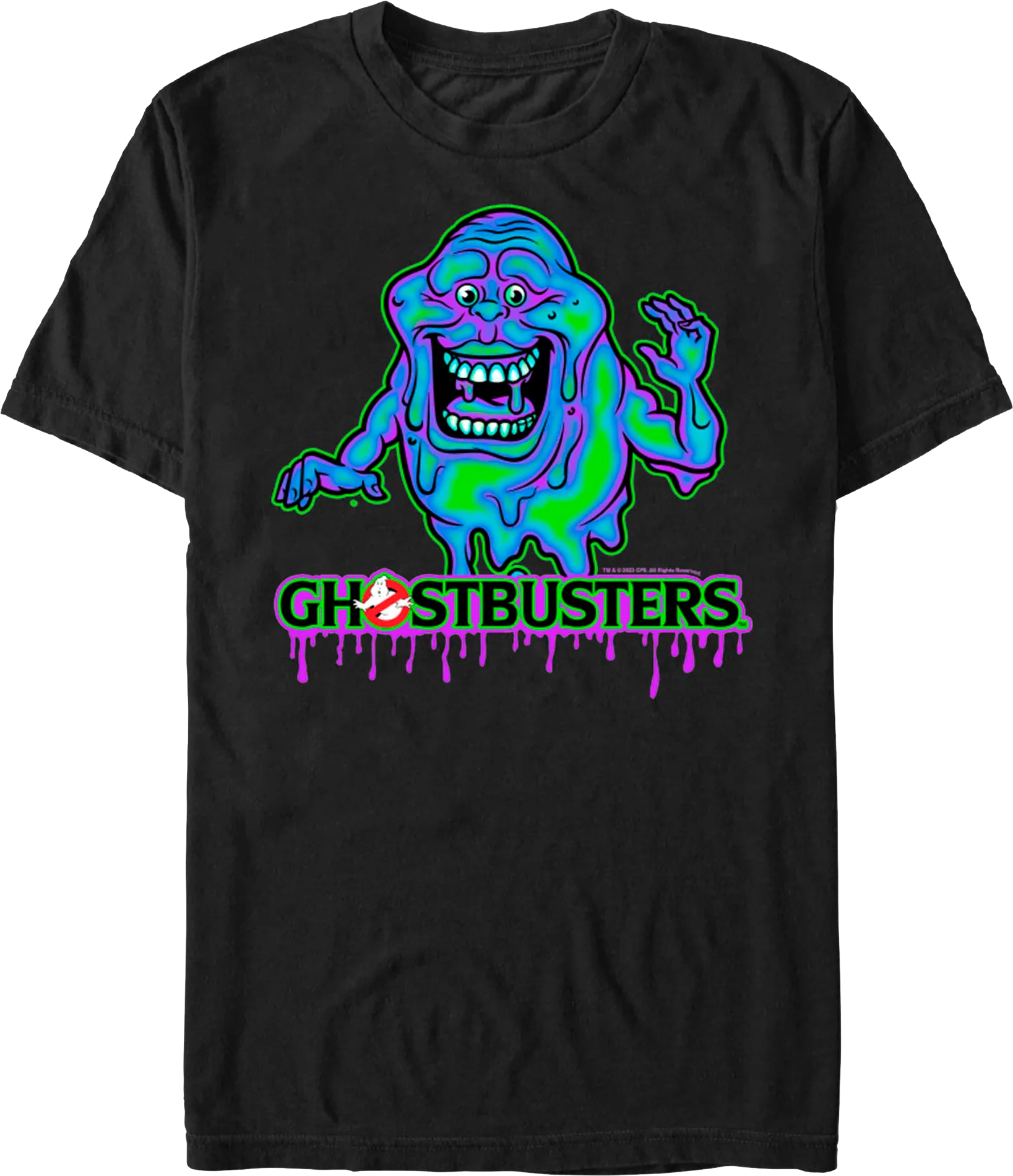 Slimer Colorful Little Spud Ghostbusters T-Shirt