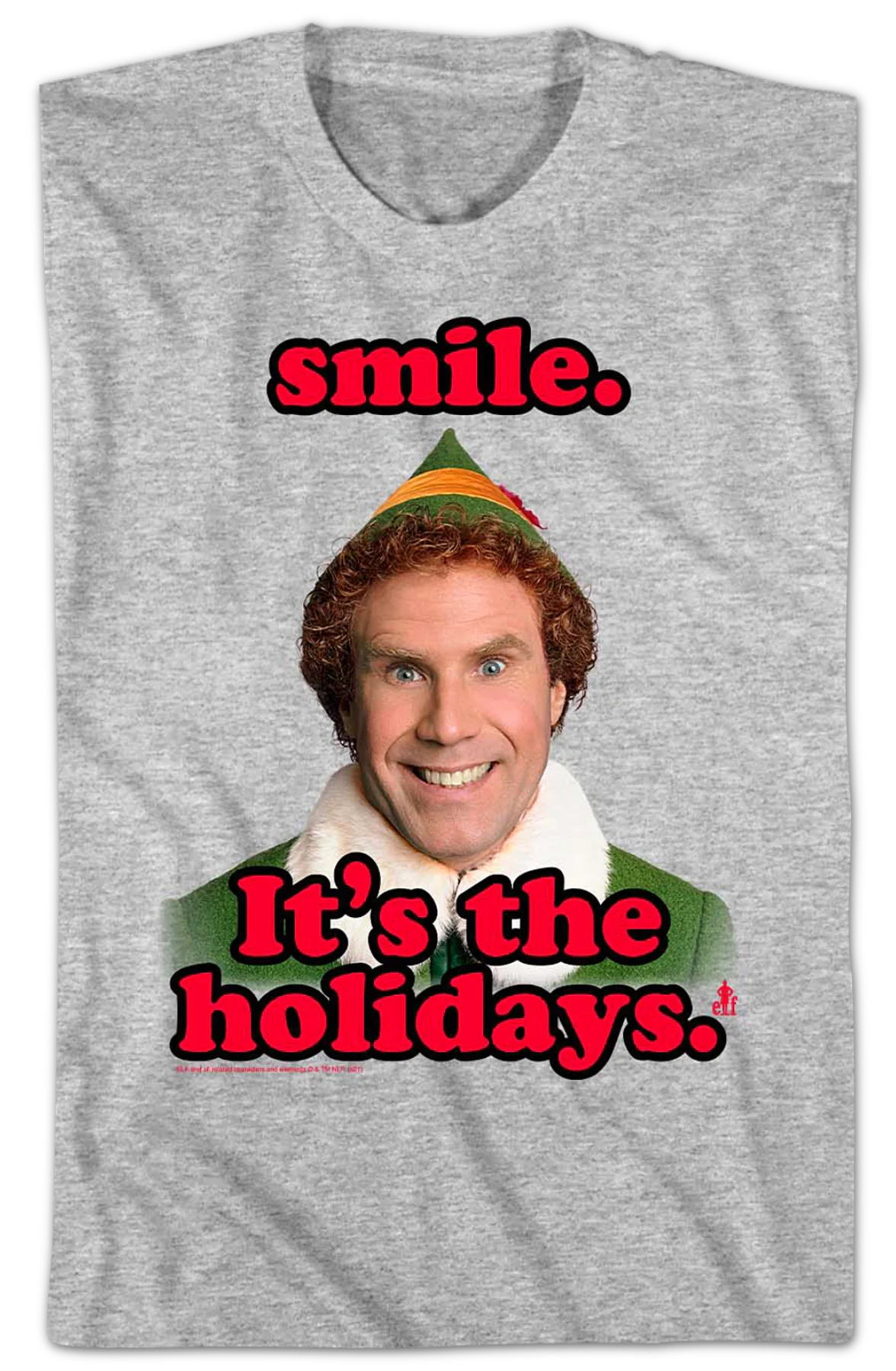 Smile It's The Holidays Elf T-Shirt - Image 2