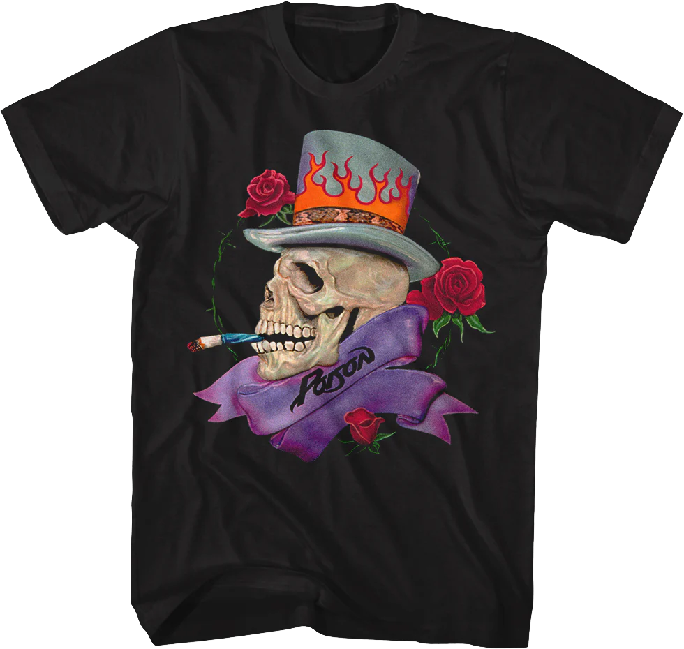 Smoking Skull Poison T-Shirt