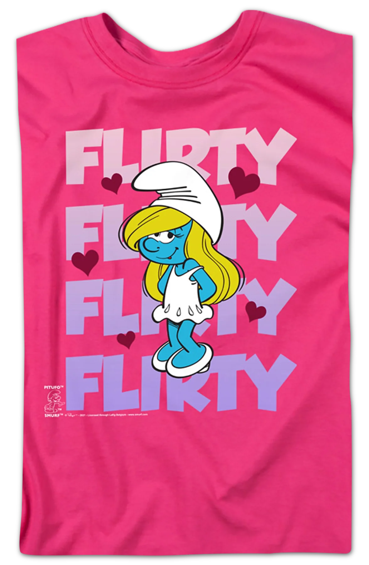 Smurfette Flirty Smurfs T-Shirt - Image 2