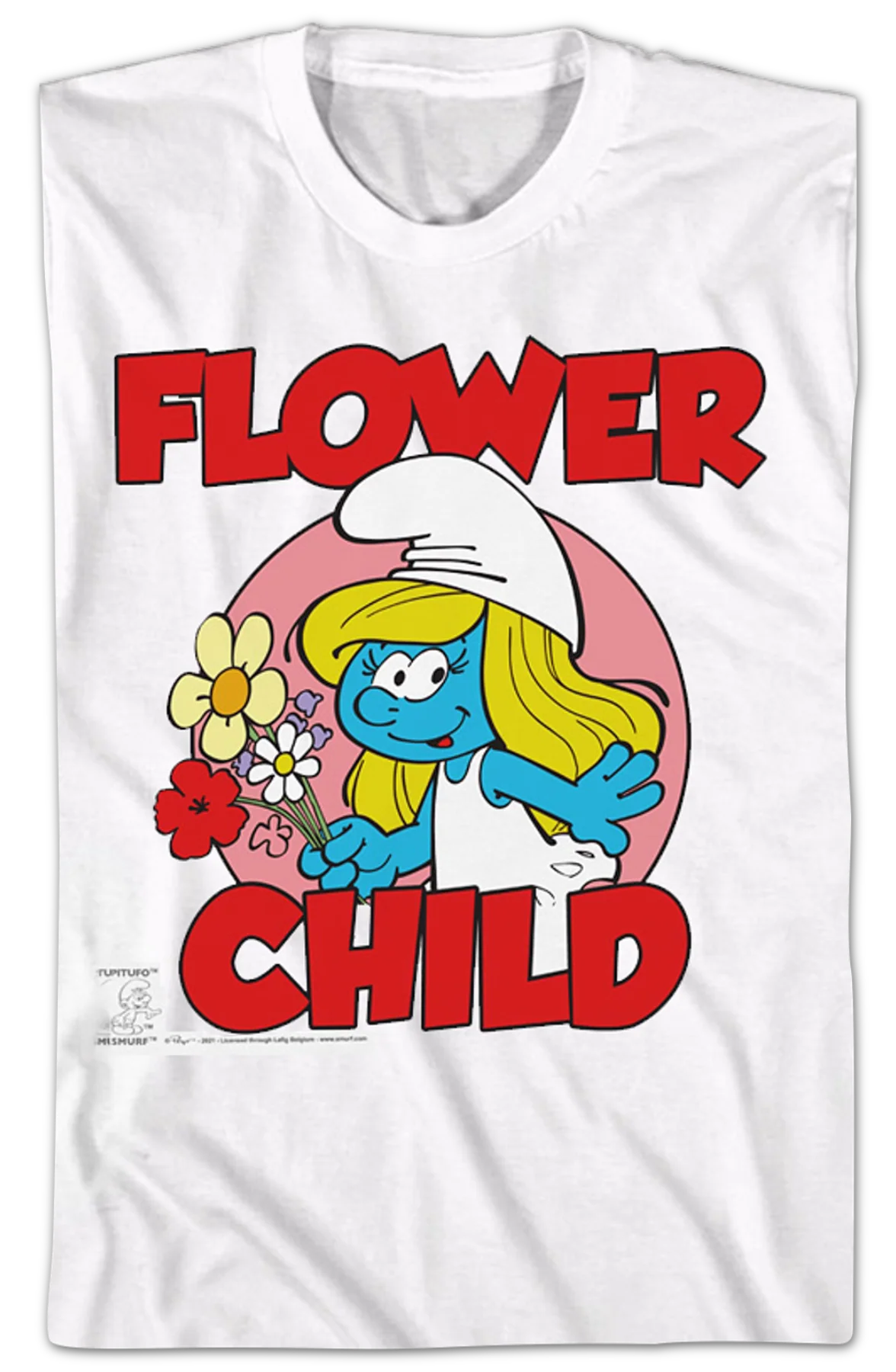 Smurfette Flower Child Smurfs T-Shirt - Image 2
